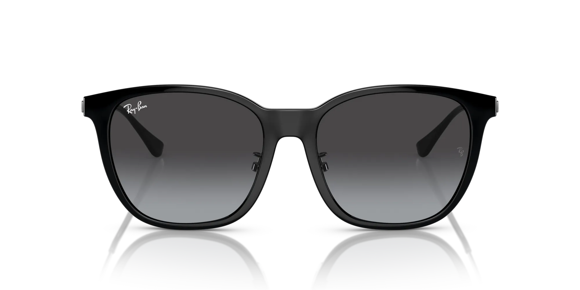 Ray - Ban RB4333D 601/8G Occhiali da sole Iniettato Nero Grigio Squadrata Normale Sfumato - immagine 3