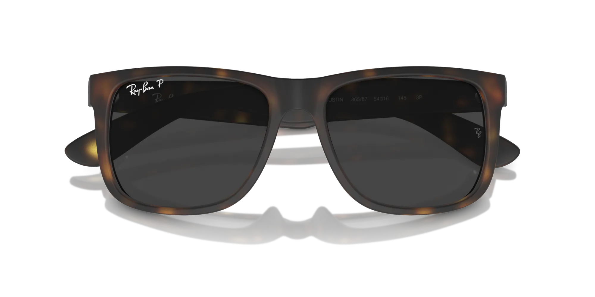 Ray - Ban RB4165 JUSTIN 865/87 Occhiali da sole Nylon Tartaruga Grigio Squadrata Polarizzata - immagine 2