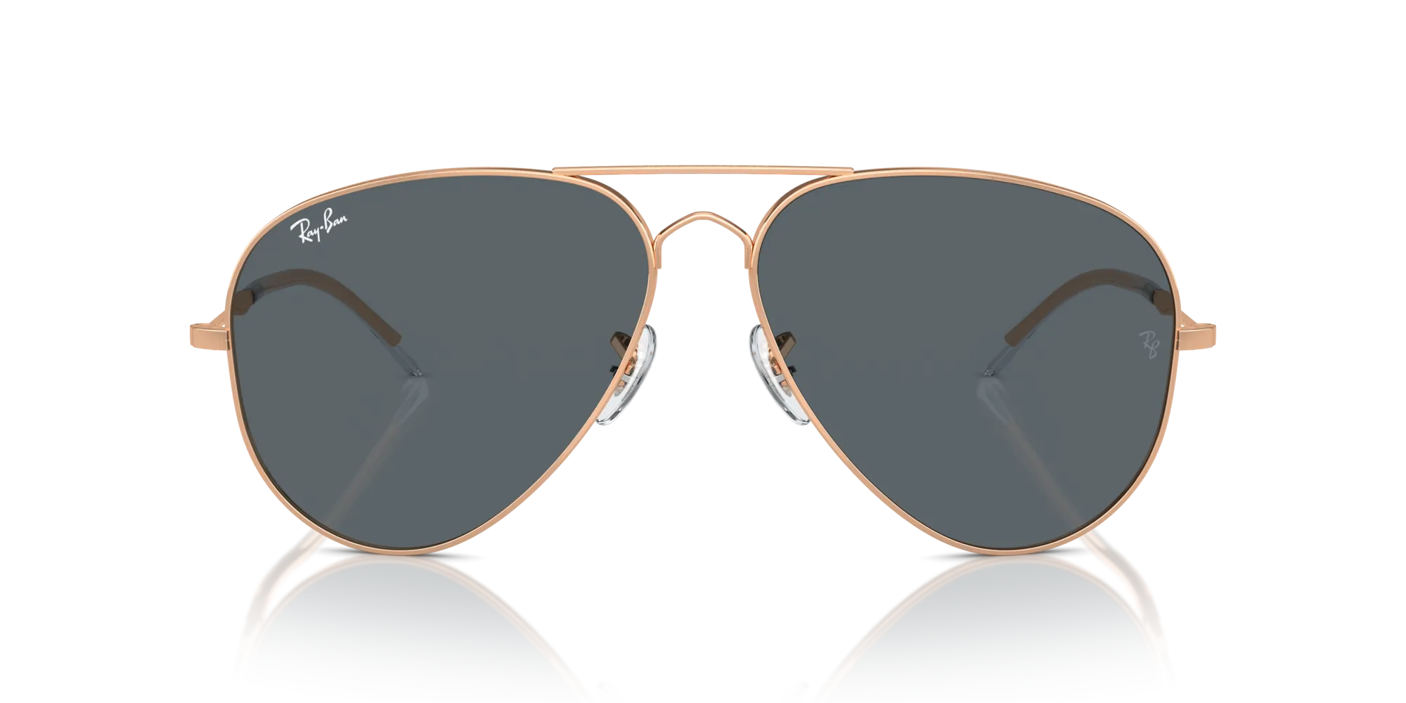 Ray - Ban RB3825 OLD AVIATOR 9202R5 Occhiali da sole Metallo Oro Blu Pilot Normale Antiriflesso - immagine 3