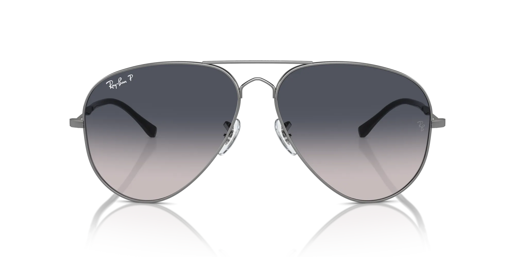 Ray - Ban RB3825 OLD AVIATOR 004/78 Occhiali da sole Metallo Grigio Blu Pilot Polarizzata Sfumato - immagine 3