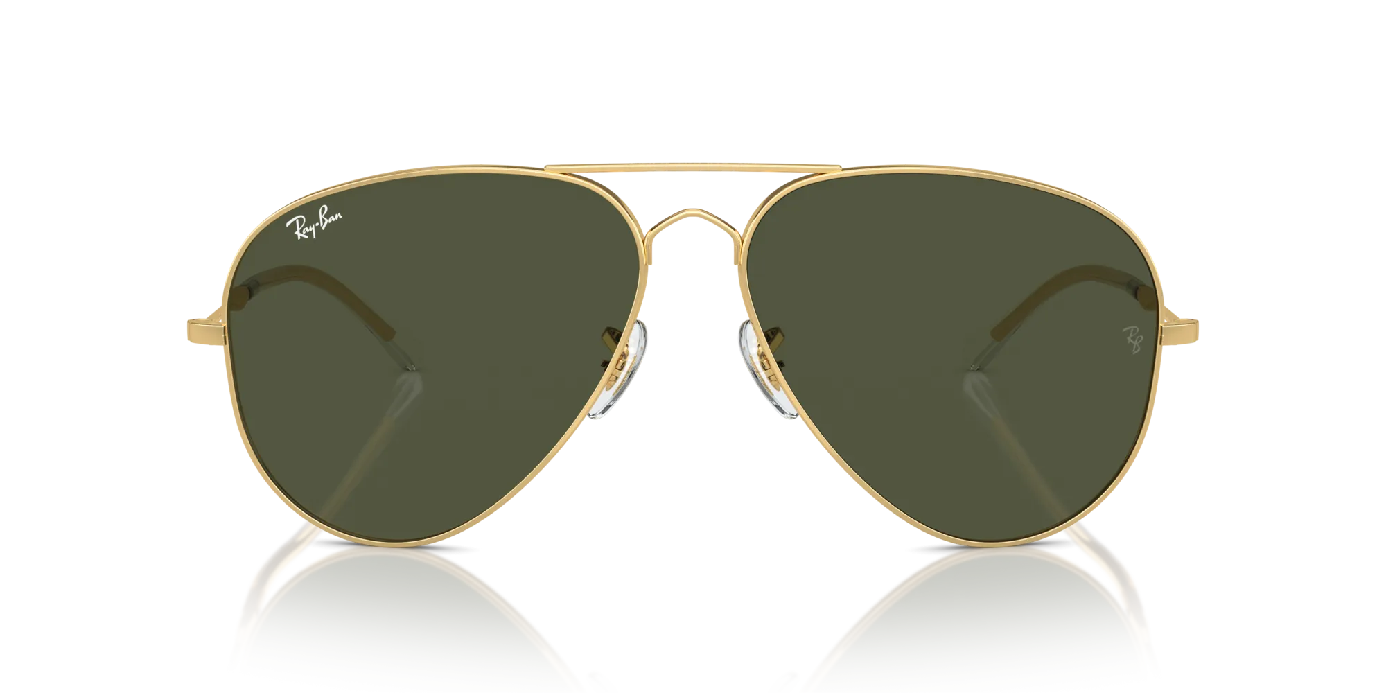 Ray - Ban RB3825 OLD AVIATOR 001/31 Occhiali da sole Metallo Oro Verde Pilot Normale - immagine 3
