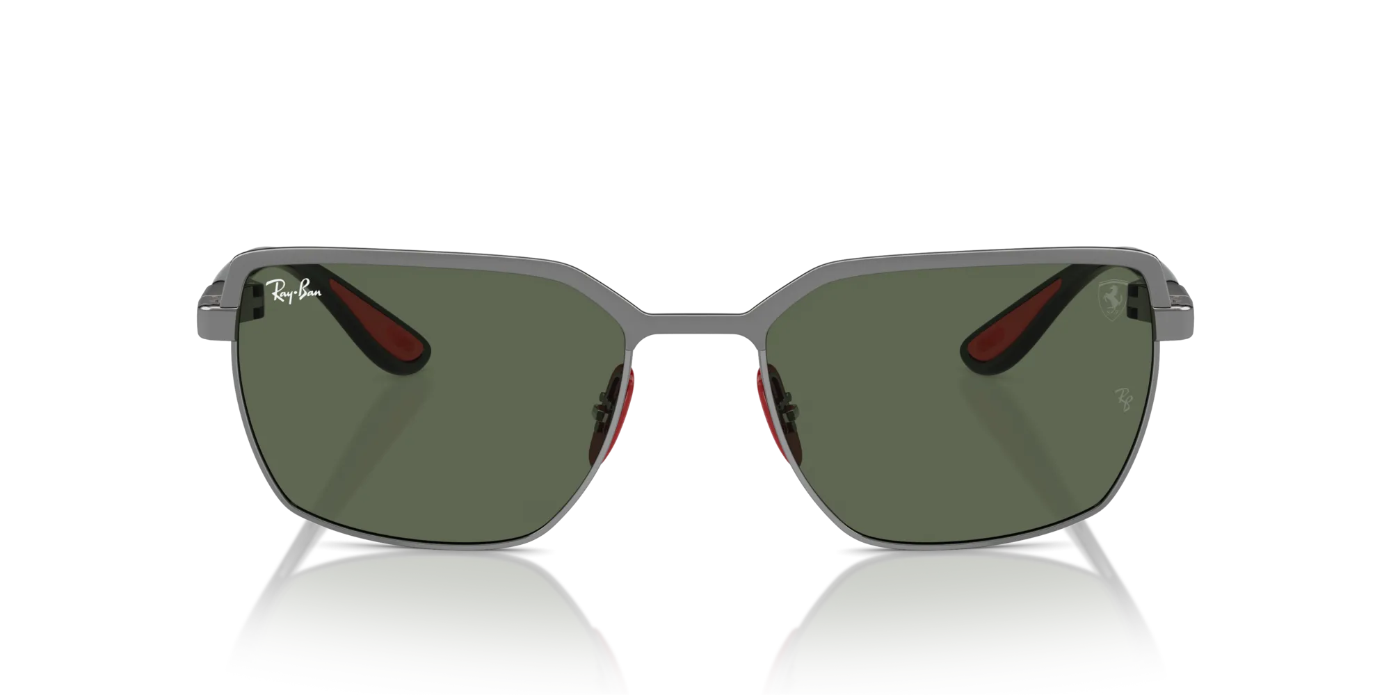 Ray - Ban RB3743M F09971 Occhiali da sole Acciaio Grigio Verde Squadrata Normale - immagine 3