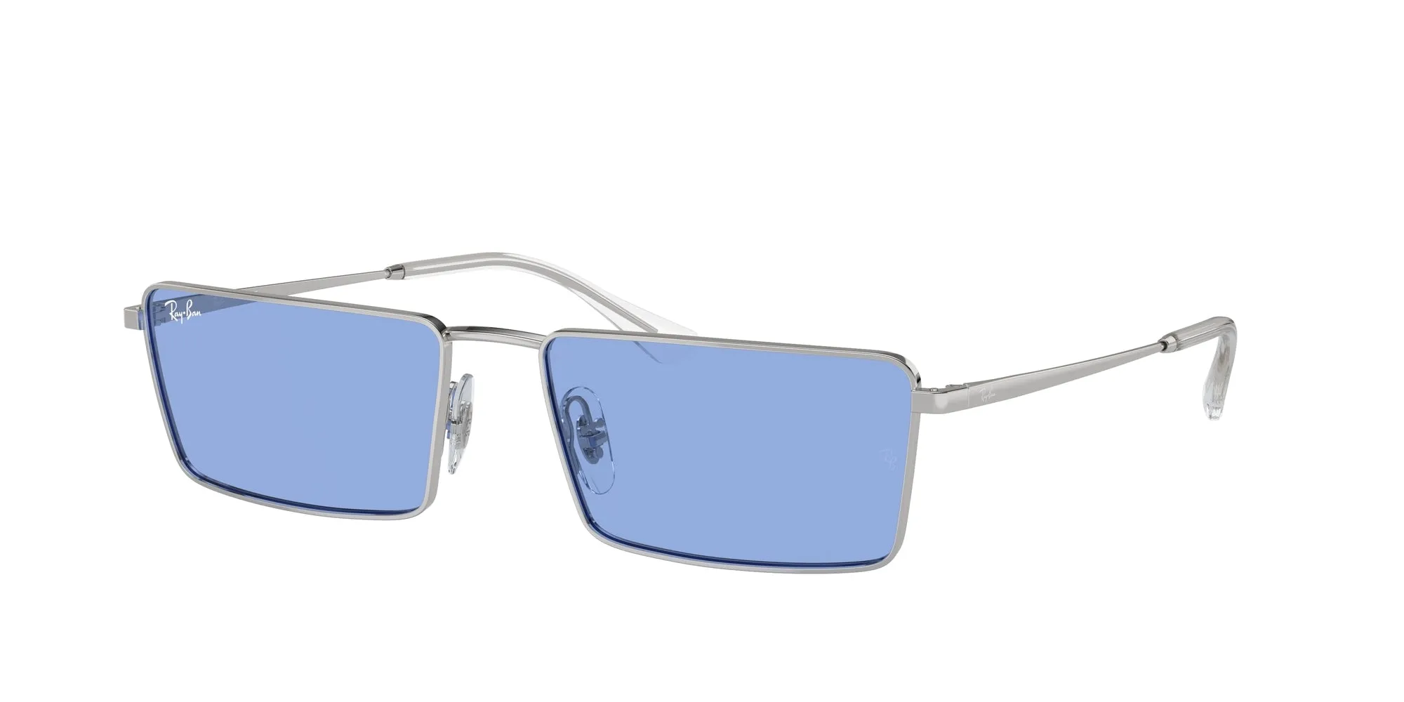 Ray - Ban RB3741 EMY 003/80 Occhiali da sole Metallo Argento Blu Squadrata Normale - immagine 1