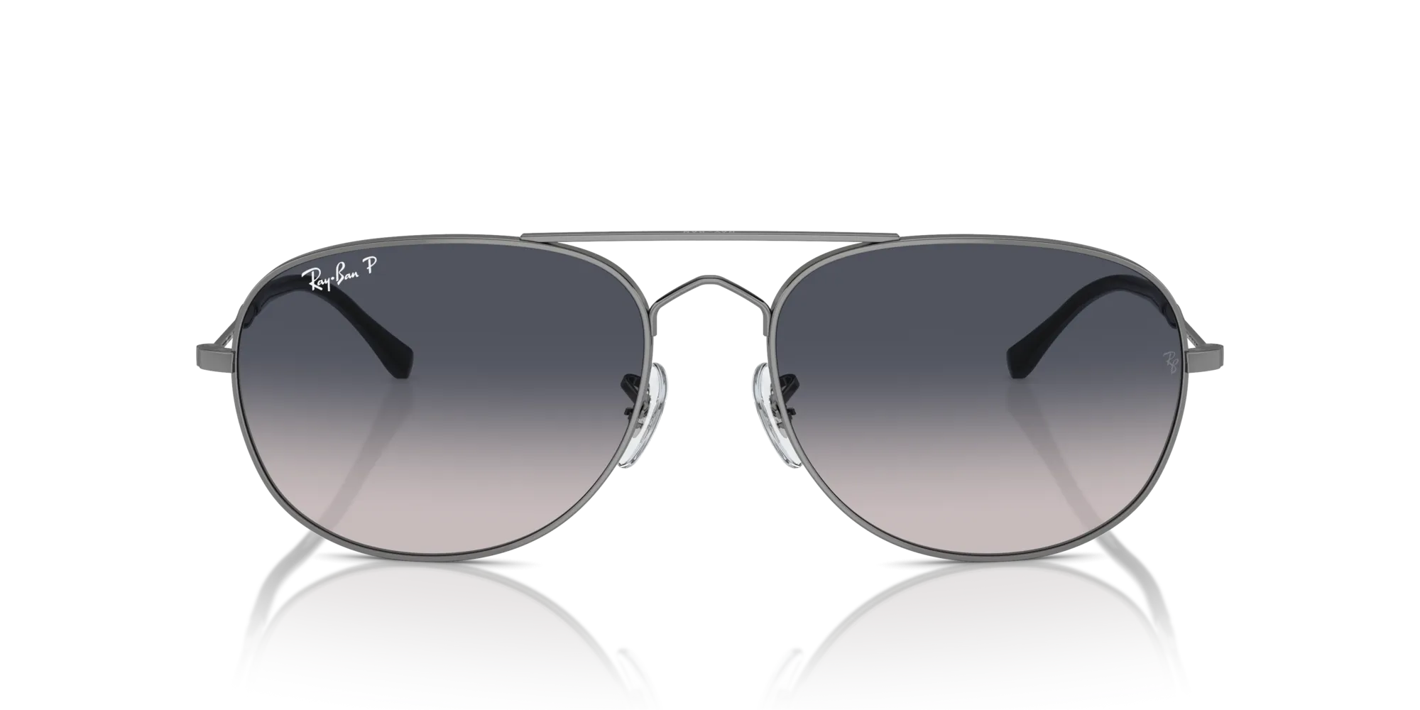 Ray - Ban RB3735 BAIN BRIDGE 004/78 Occhiali da sole Metallo Grigio Blu Pilot Polarizzata Sfumato - immagine 3