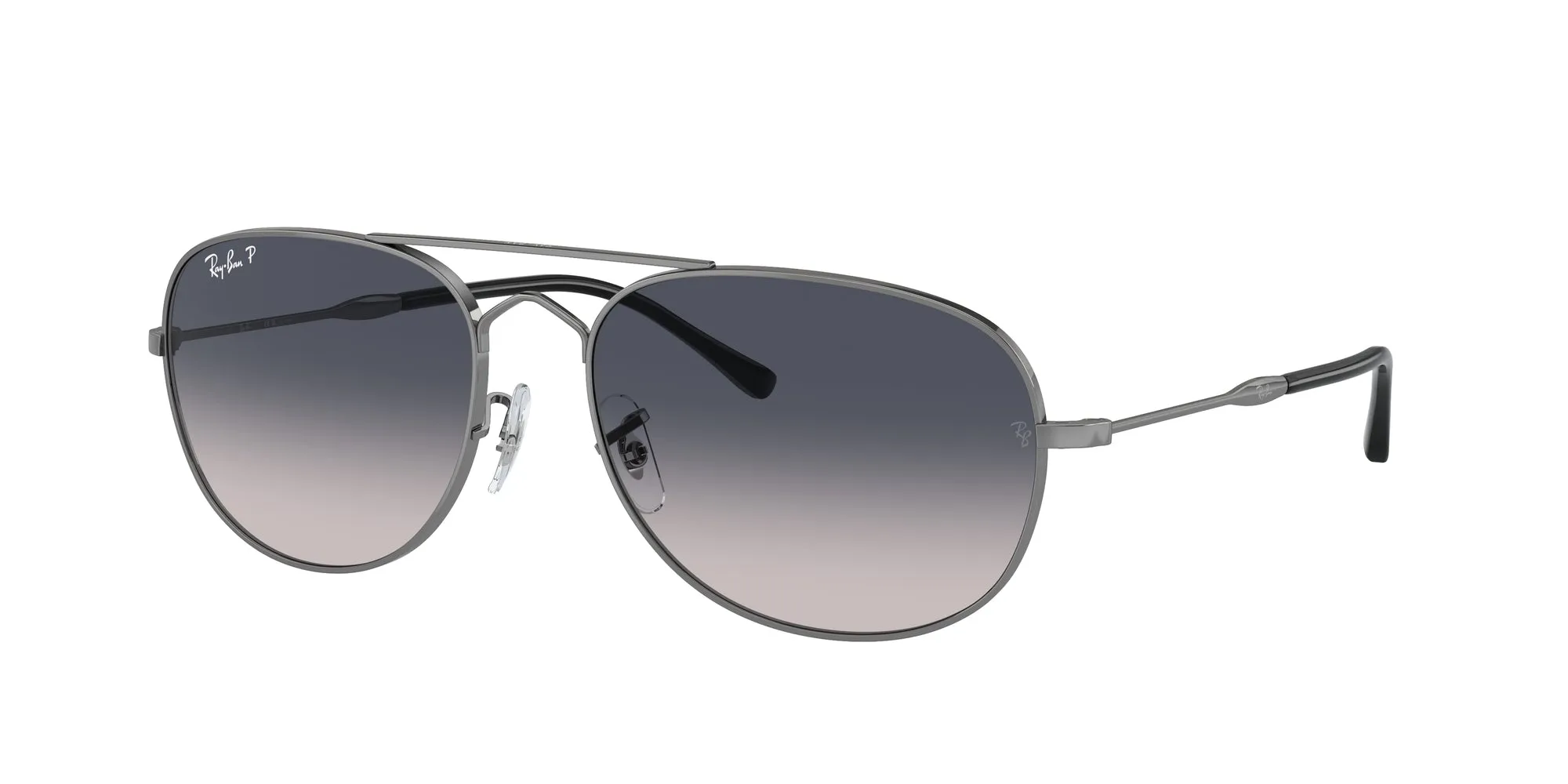 Ray - Ban RB3735 BAIN BRIDGE 004/78 Occhiali da sole Metallo Grigio Blu Pilot Polarizzata Sfumato - immagine 1