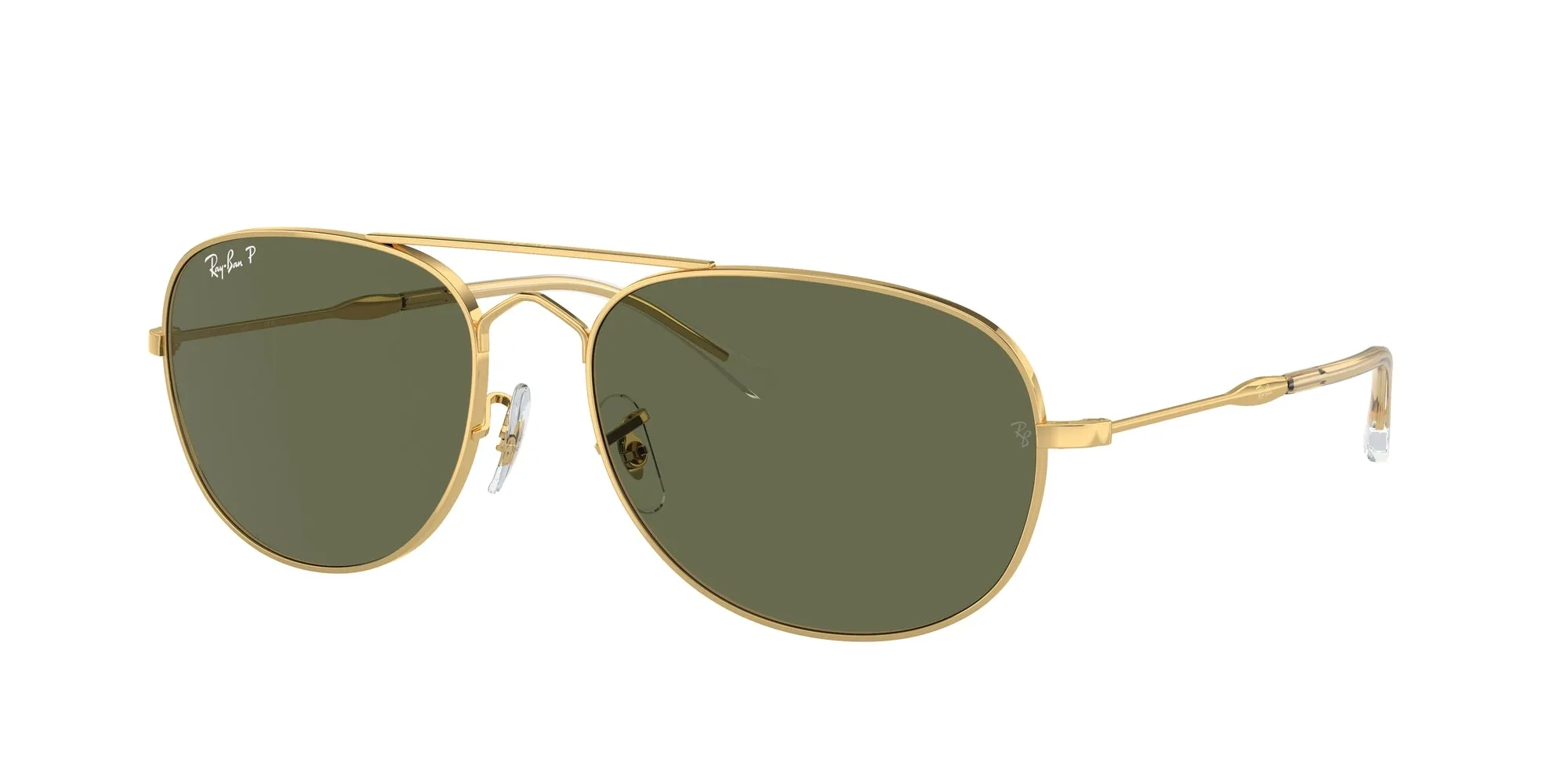 Ray - Ban RB3735 BAIN BRIDGE 001/58 Occhiali da sole Metallo Oro Verde Pilot Polarizzata Antiriflesso - immagine 1