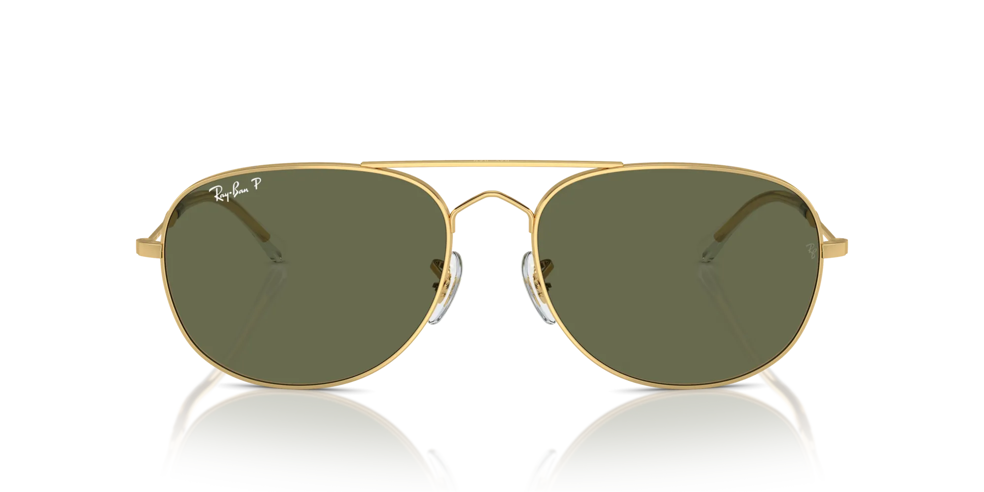 Ray - Ban RB3735 BAIN BRIDGE 001/58 Occhiali da sole Metallo Oro Verde Pilot Polarizzata Antiriflesso - immagine 3
