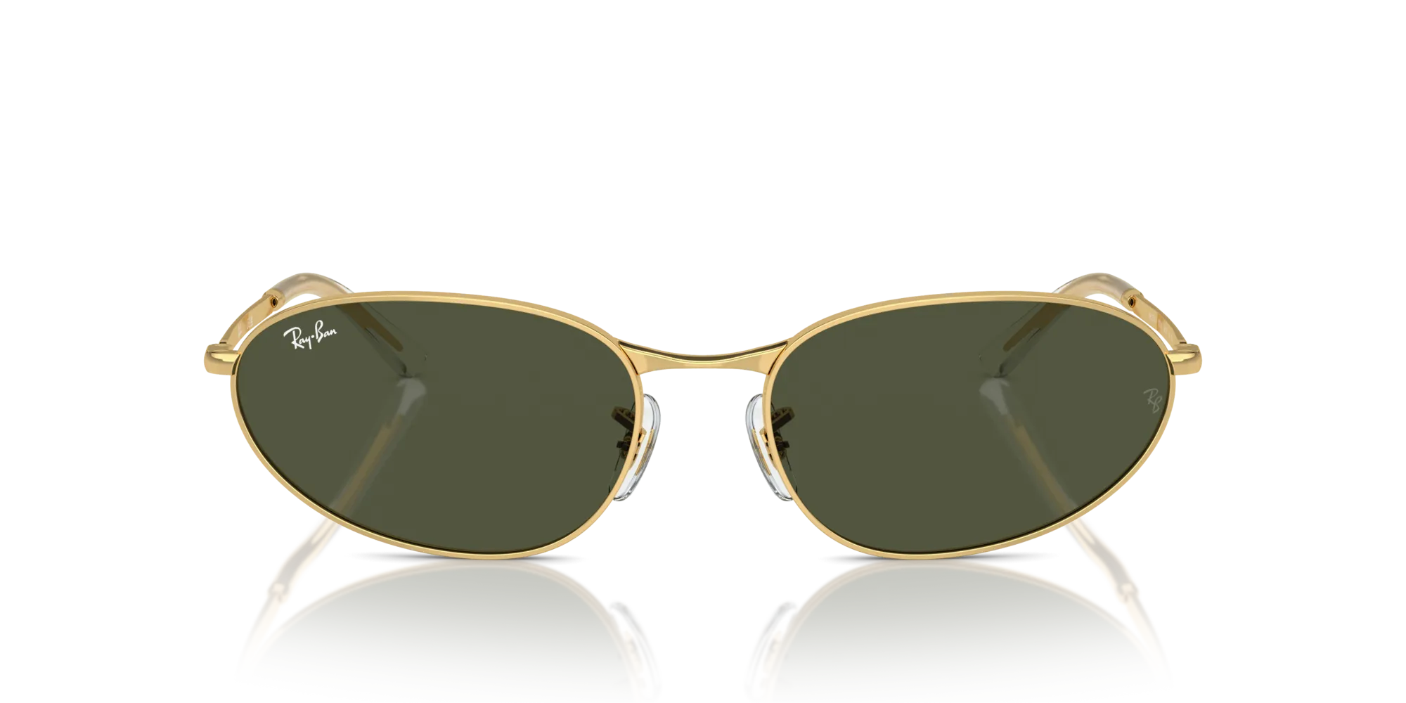 Ray - Ban RB3734 001/31 Occhiali da sole Metallo Oro Verde Geometrica Normale - immagine 3