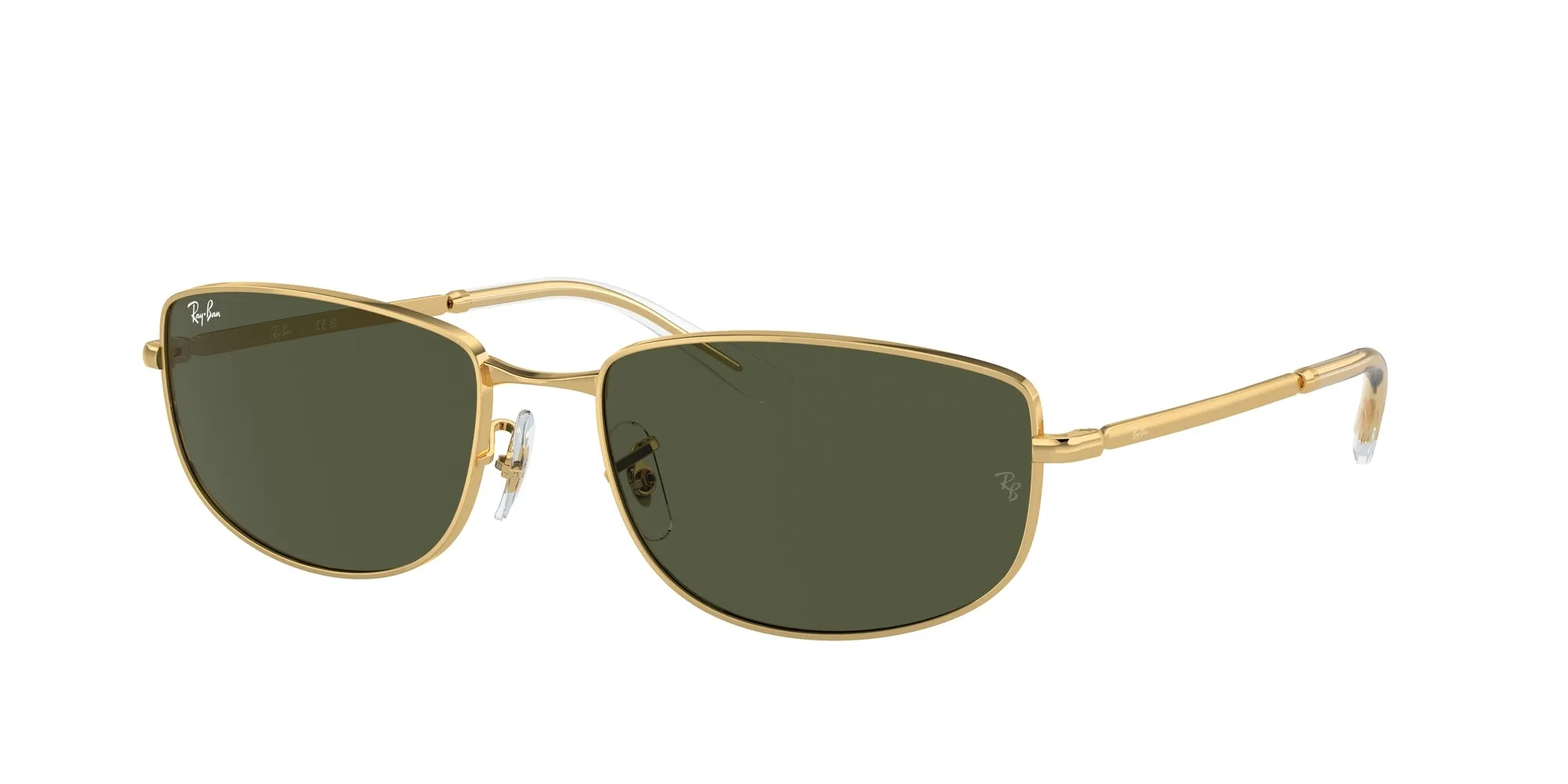 Ray - Ban RB3732 001/31 Occhiali da sole Metallo Oro Verde Geometrica Normale - immagine 1