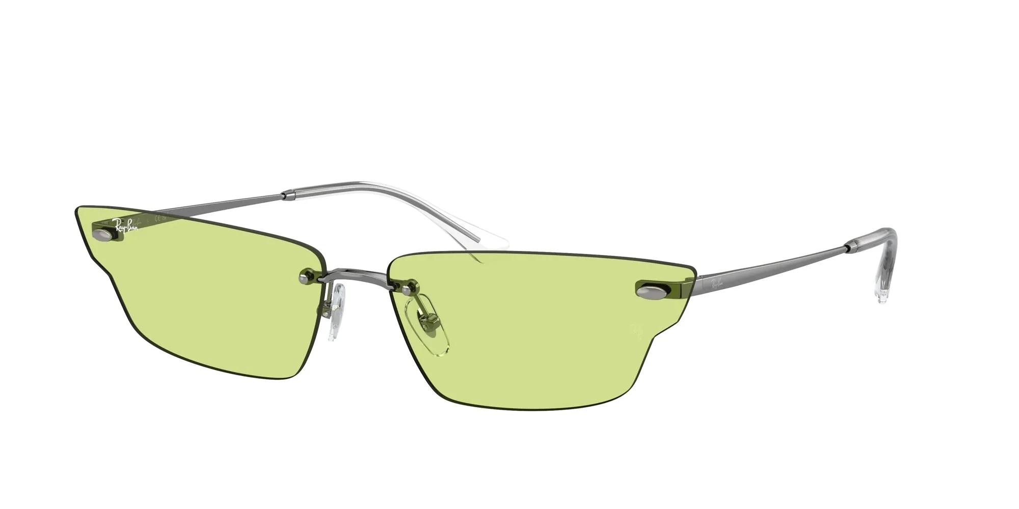 Ray - Ban RB3731 ANH 004/2 Occhiali da sole Metallo Grigio Verde Geometrica Normale - immagine 1