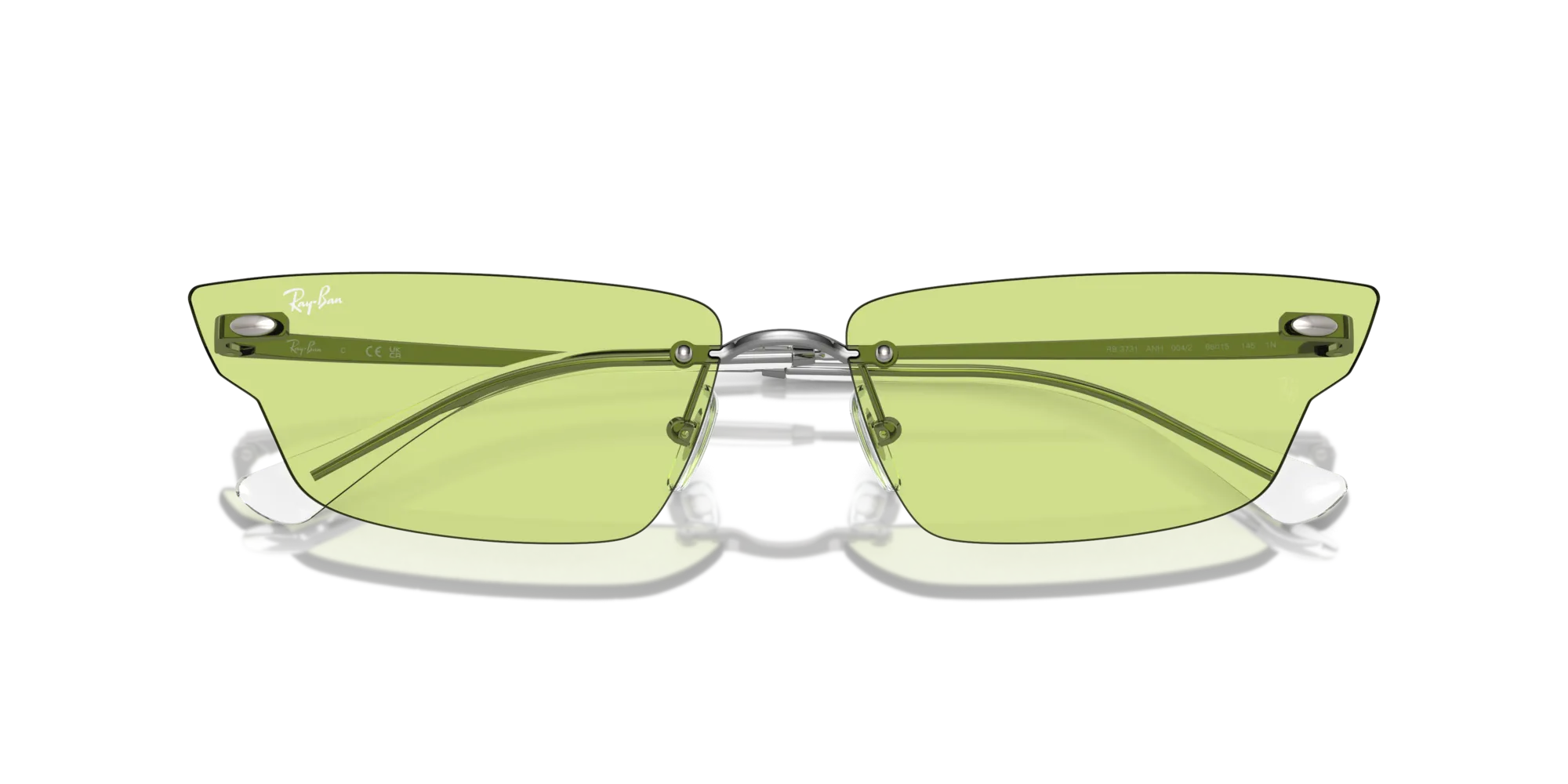 Ray - Ban RB3731 ANH 004/2 Occhiali da sole Metallo Grigio Verde Geometrica Normale - immagine 2