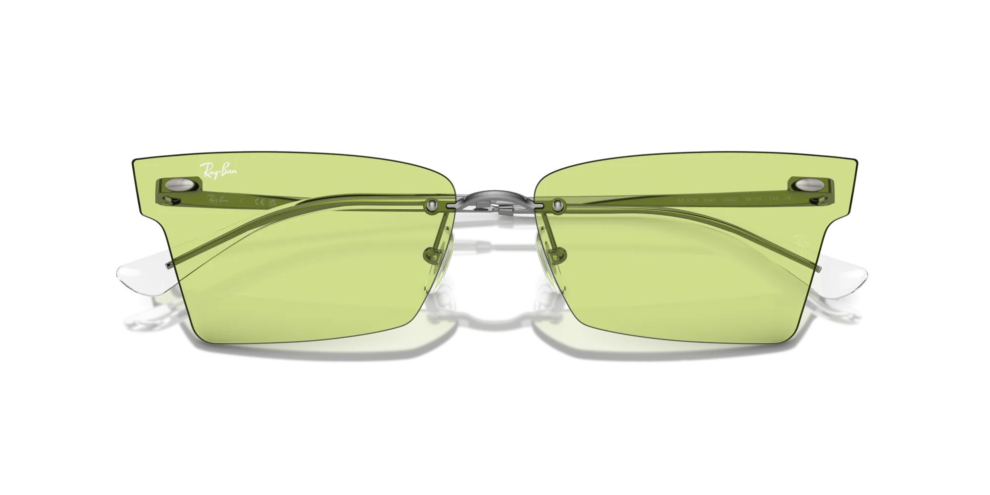 Ray - Ban RB3730 XIME 004/2 Occhiali da sole Metallo Grigio Verde Geometrica Normale - immagine 2
