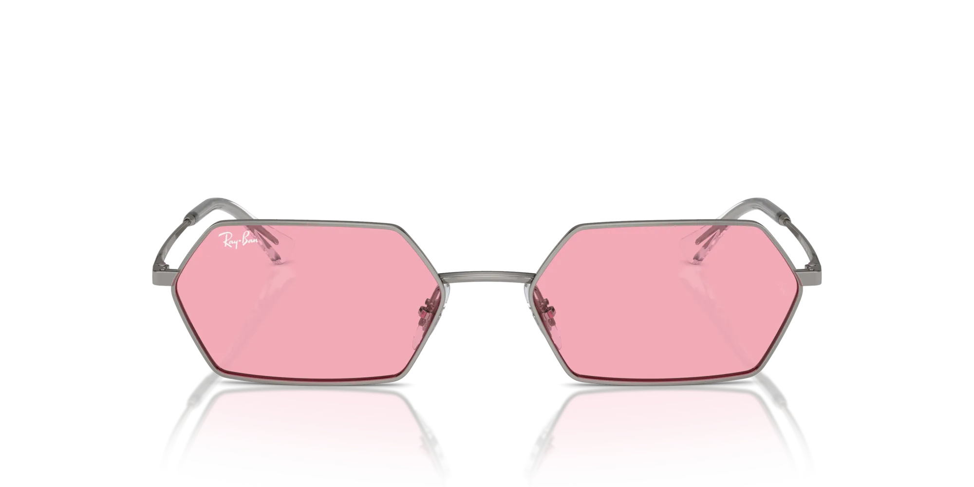 Ray - Ban RB3728 YEVI 004/84 Occhiali da sole Metallo Grigio Rosa Geometrica Normale - immagine 3