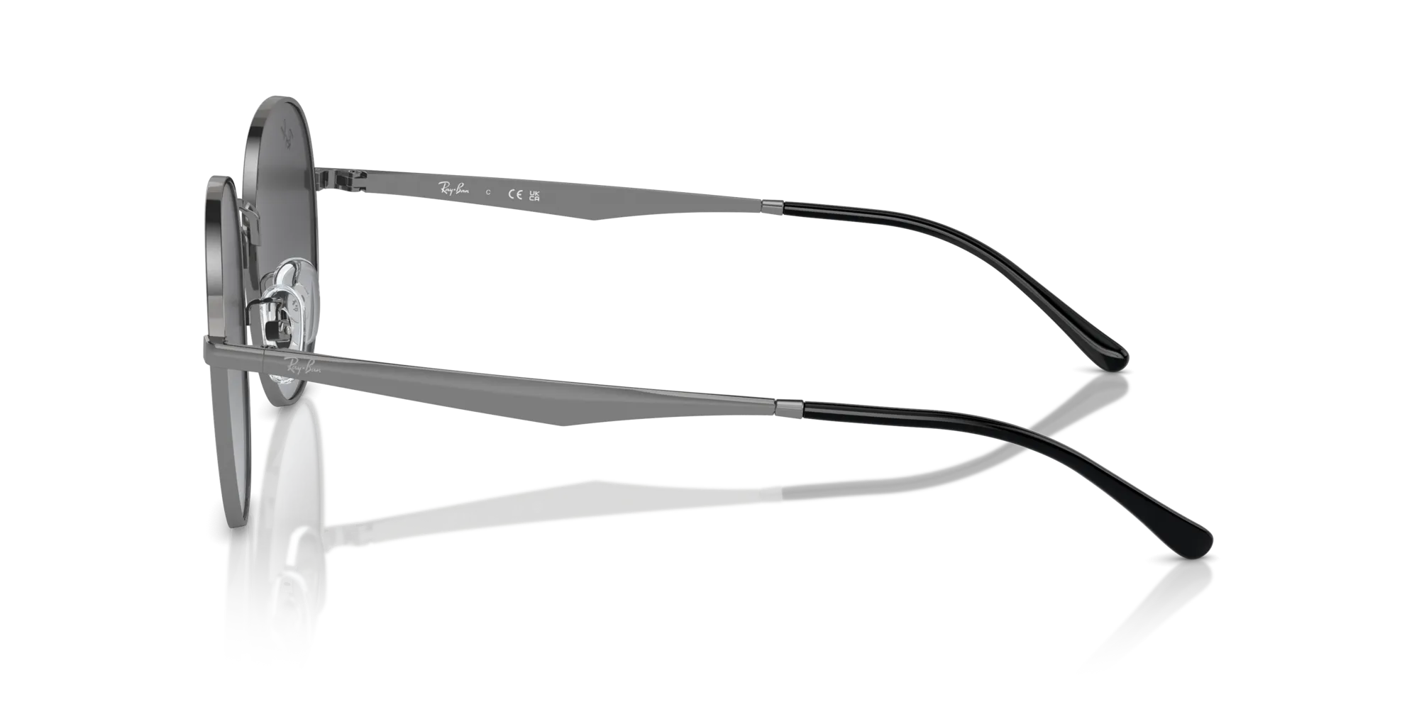 Ray - Ban RB3727D 004/8G Occhiali da sole Metallo Grigio Grigio Pantos Normale Sfumato - immagine 4