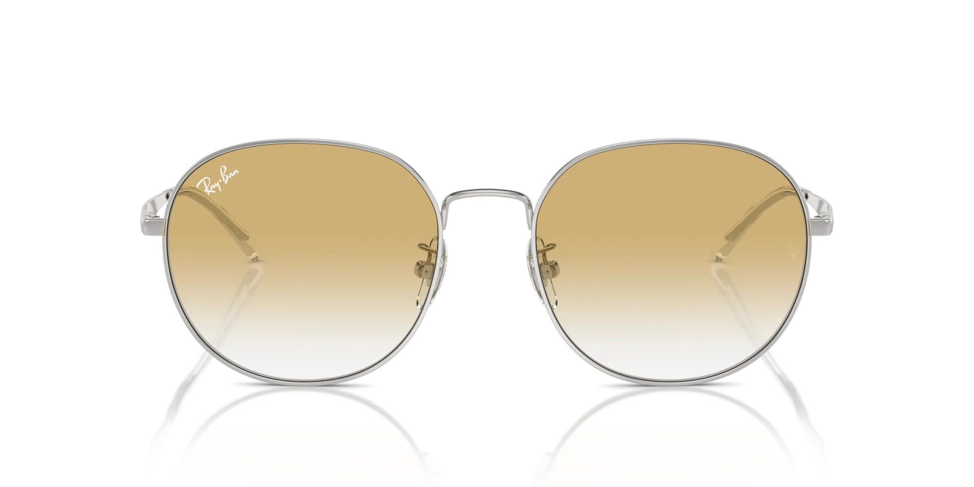 Ray - Ban RB3727D 003/2Q Occhiali da sole Metallo Argento Giallo Pantos Normale Sfumato - immagine 3