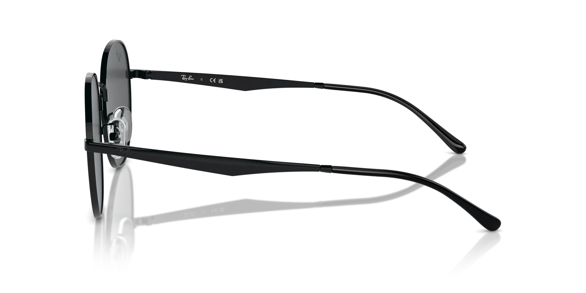 Ray - Ban RB3727D 002/87 Occhiali da sole Metallo Nero Grigio Pantos Normale - immagine 4
