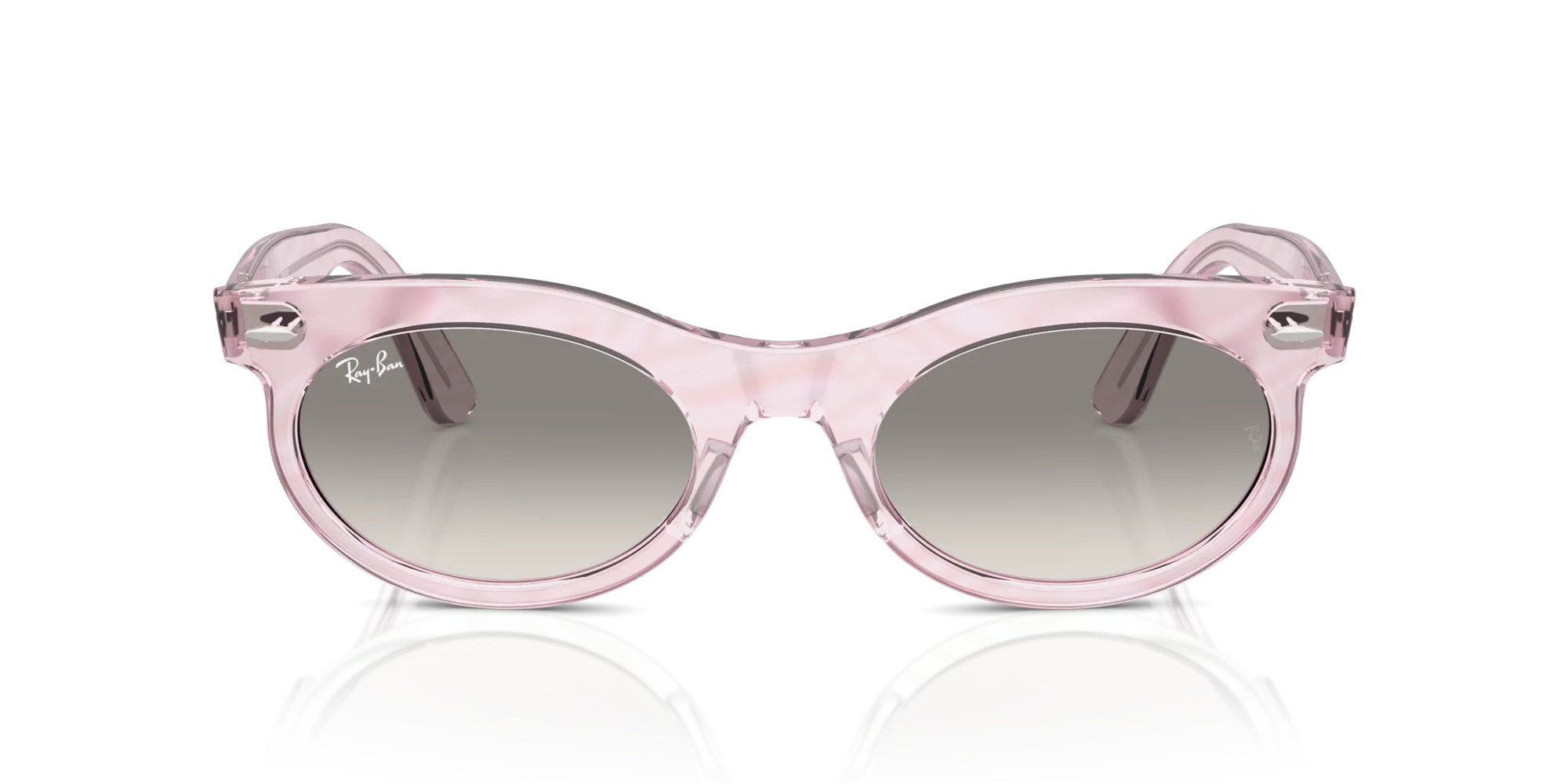 Ray - Ban RB2242 WAYFARER OVAL 138432 Occhiali da sole Acetato Viola Grigio Rotonda Normale Sfumato - immagine 3