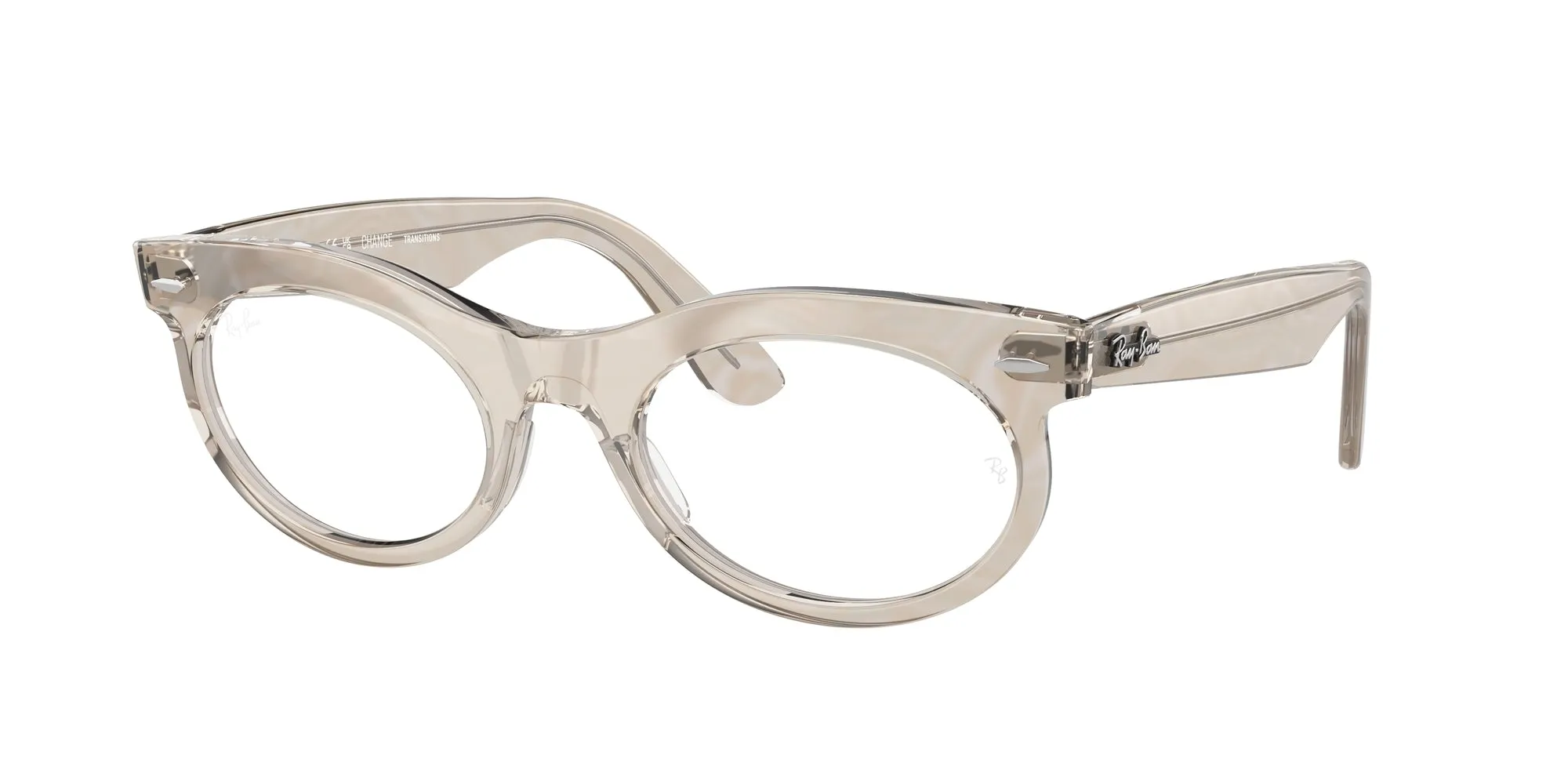 Ray - Ban RB2242 WAYFARER OVAL 1383GG Occhiali da sole Acetato Grigio Blu Rotonda Fotocromatiche - immagine 1
