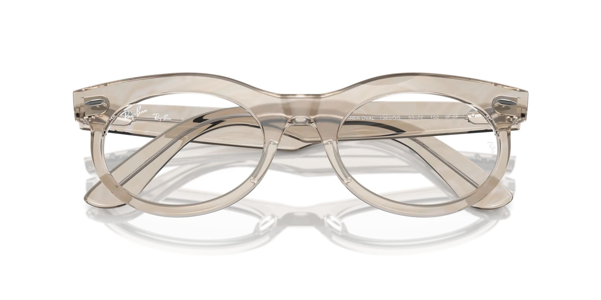 Ray - Ban RB2242 WAYFARER OVAL 1383GG Occhiali da sole Acetato Grigio Blu Rotonda Fotocromatiche - immagine 2