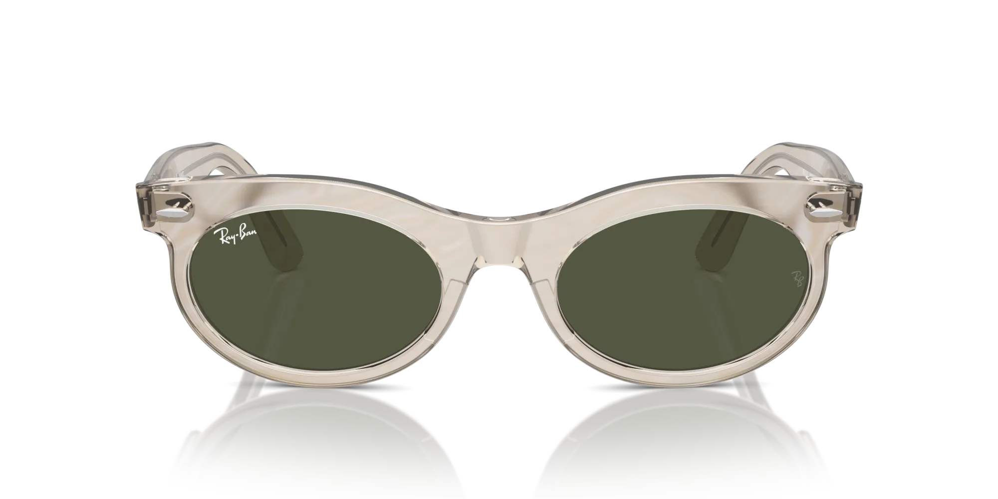Ray - Ban RB2242 WAYFARER OVAL 138331 Occhiali da sole Acetato Grigio Verde Rotonda Normale - immagine 3