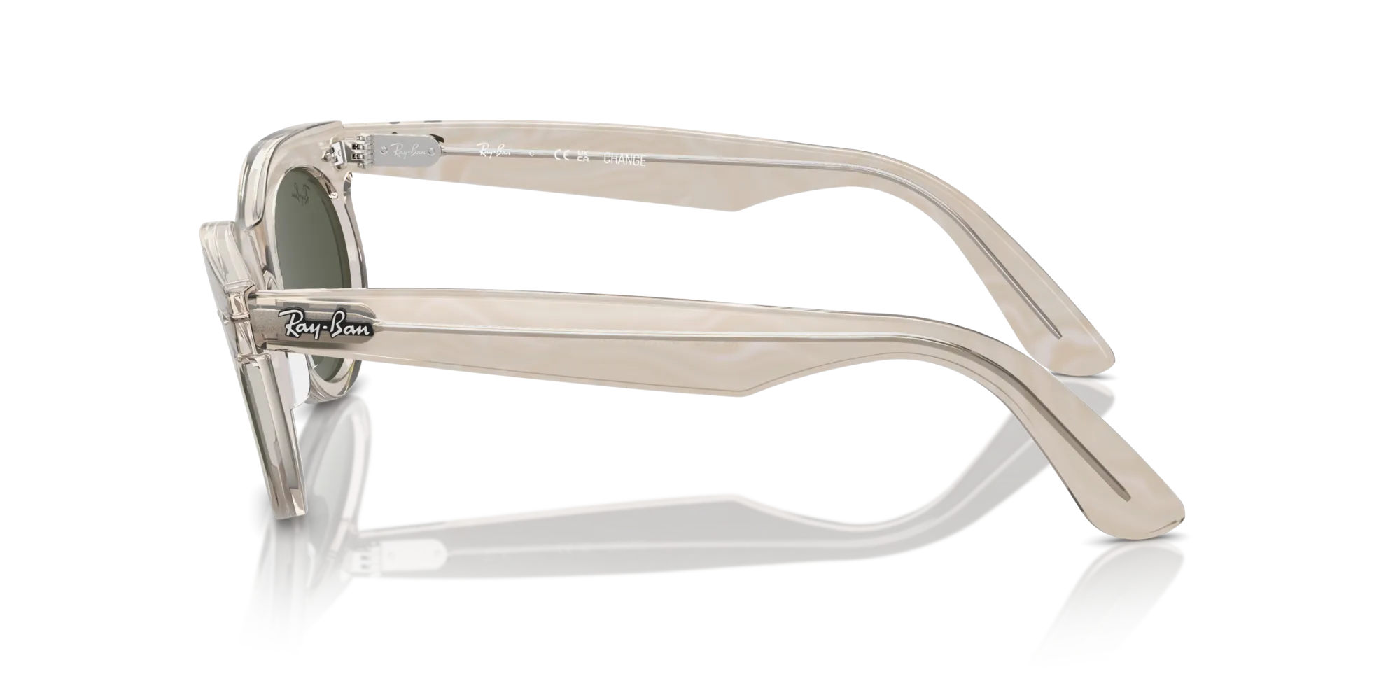 Ray - Ban RB2242 WAYFARER OVAL 138331 Occhiali da sole Acetato Grigio Verde Rotonda Normale - immagine 4