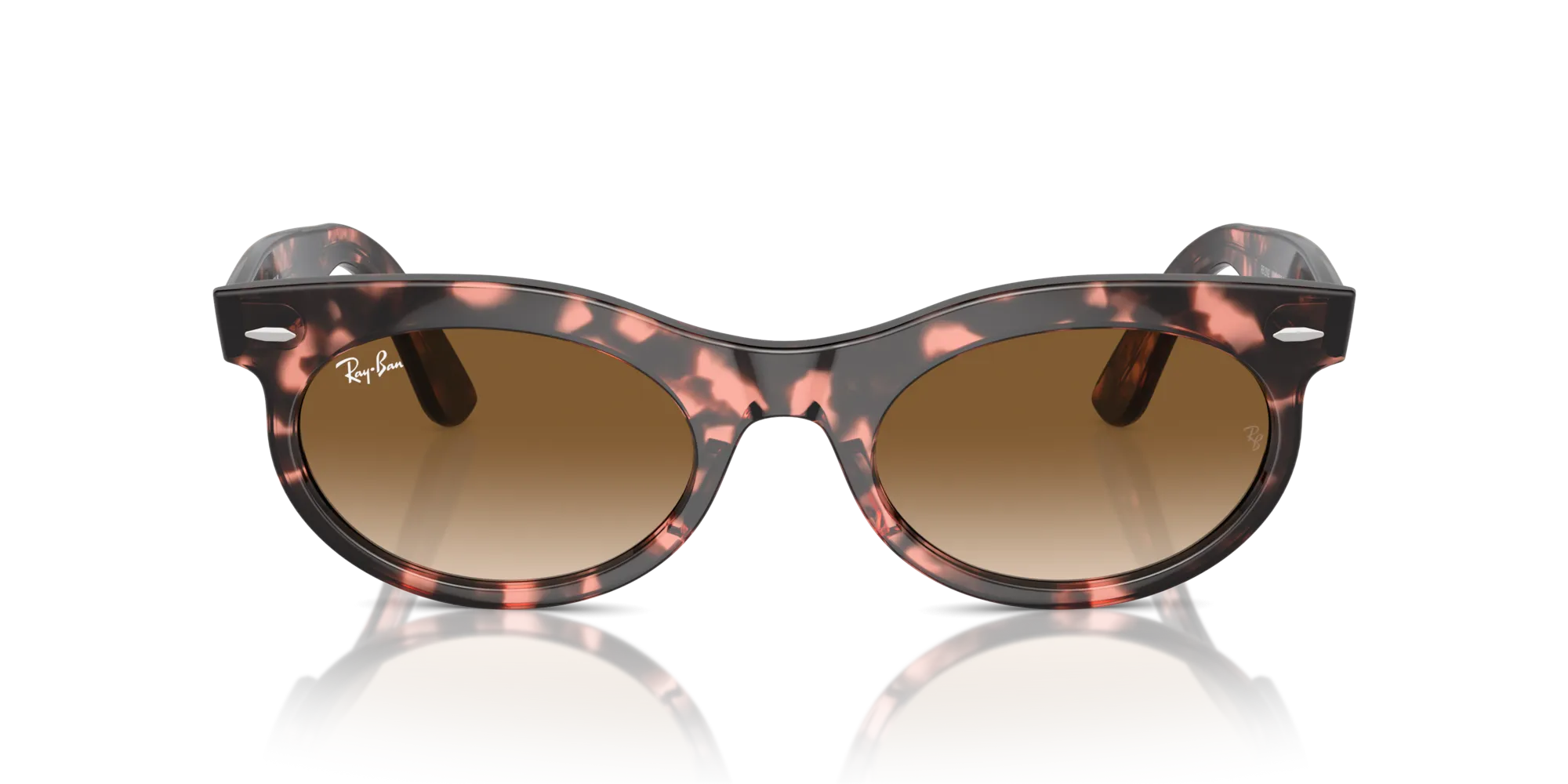 Ray - Ban RB2242 WAYFARER OVAL 133451 Occhiali da sole Acetato Tartaruga Marrone Rotonda Normale Sfumato - immagine 3