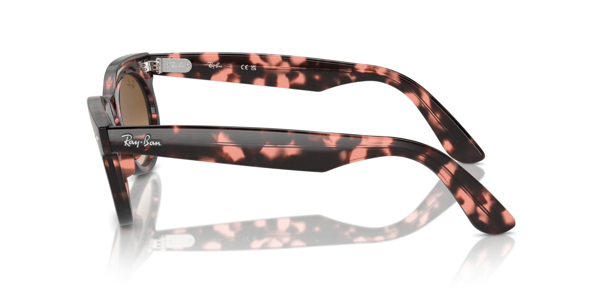Ray - Ban RB2242 WAYFARER OVAL 133451 Occhiali da sole Acetato Tartaruga Marrone Rotonda Normale Sfumato - immagine 4