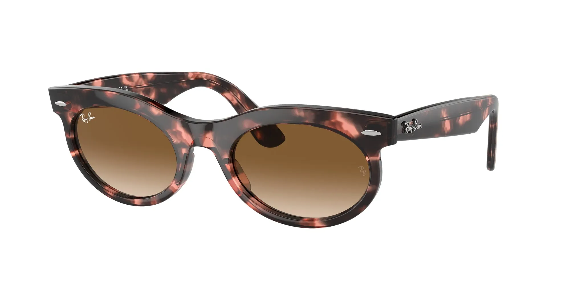 Ray - Ban RB2242 WAYFARER OVAL 133451 Occhiali da sole Acetato Tartaruga Marrone Rotonda Normale Sfumato - immagine 1