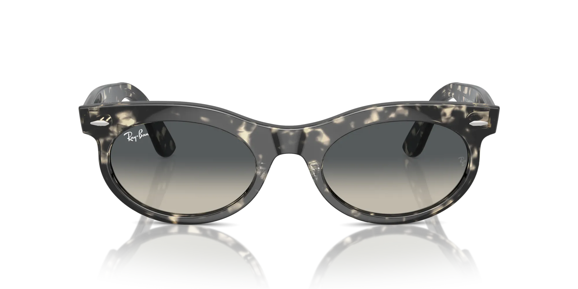 Ray - Ban RB2242 WAYFARER OVAL 133371 Occhiali da sole Acetato Tartaruga Grigio Rotonda Normale Sfumato - immagine 3