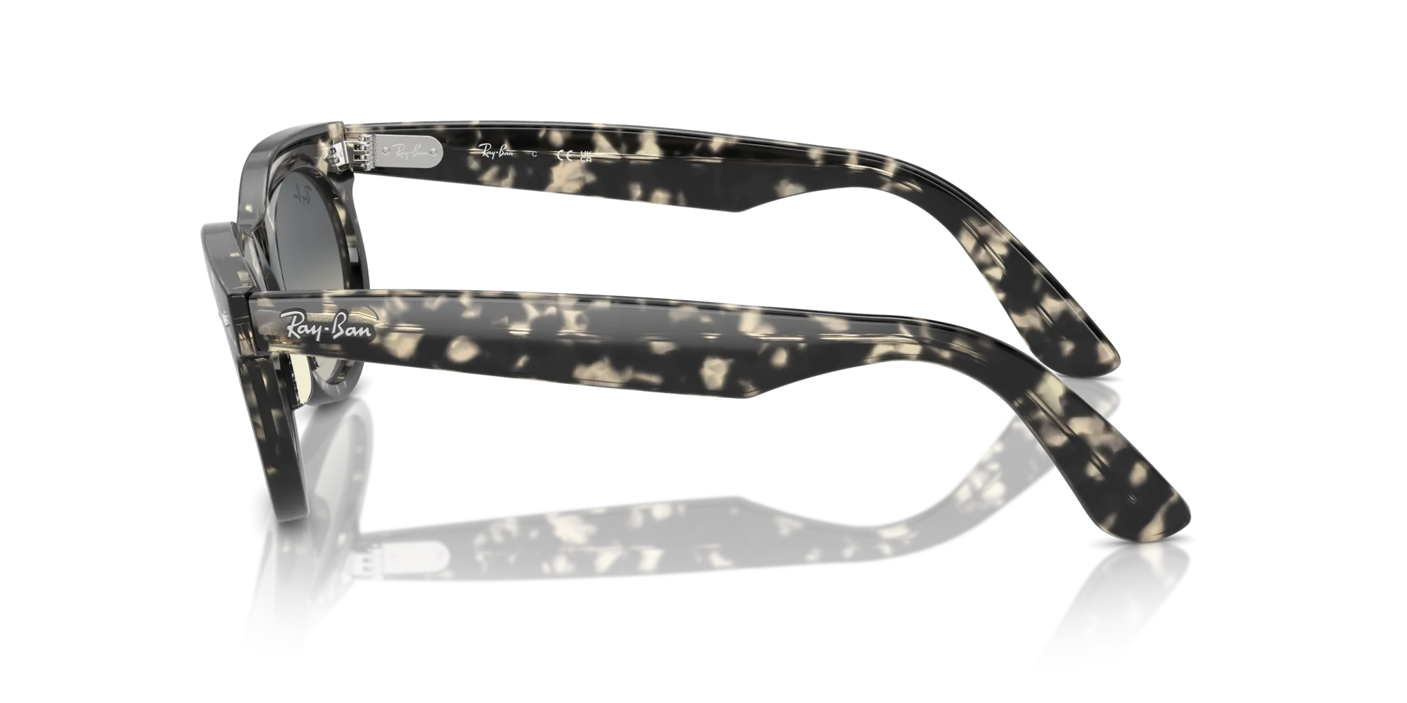 Ray - Ban RB2242 WAYFARER OVAL 133371 Occhiali da sole Acetato Tartaruga Grigio Rotonda Normale Sfumato - immagine 4