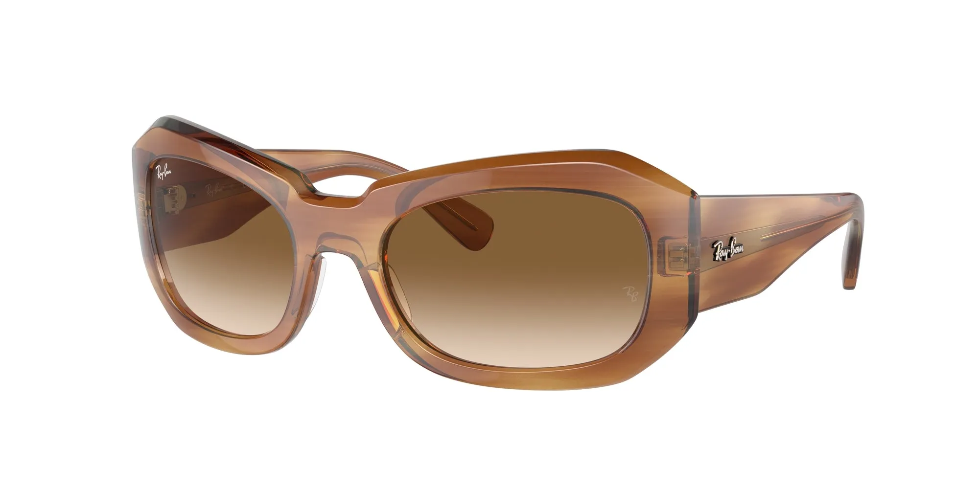 Ray - Ban RB2212 BEATE 140351 Occhiali da sole Acetato Tartaruga Marrone Pillow Normale Sfumato - immagine 1