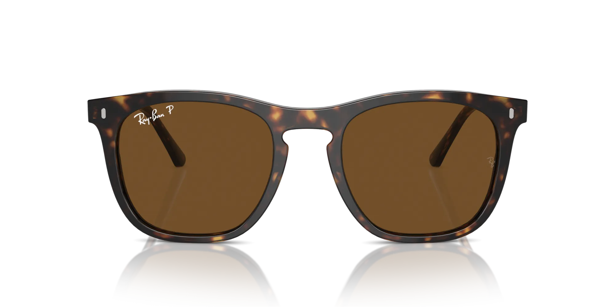Ray - Ban RB2210 902/57 Occhiali da sole Acetato Tartaruga Marrone Squadrata Polarizzata - immagine 3