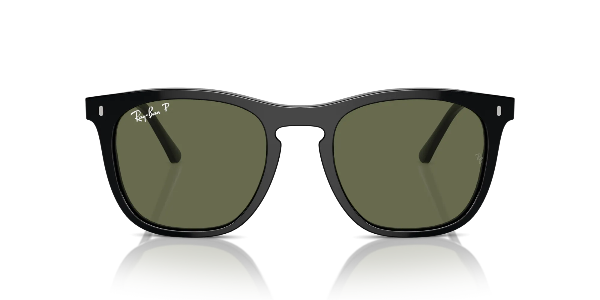 Ray - Ban RB2210 901/58 Occhiali da sole Acetato Nero Verde Squadrata Polarizzata - immagine 3
