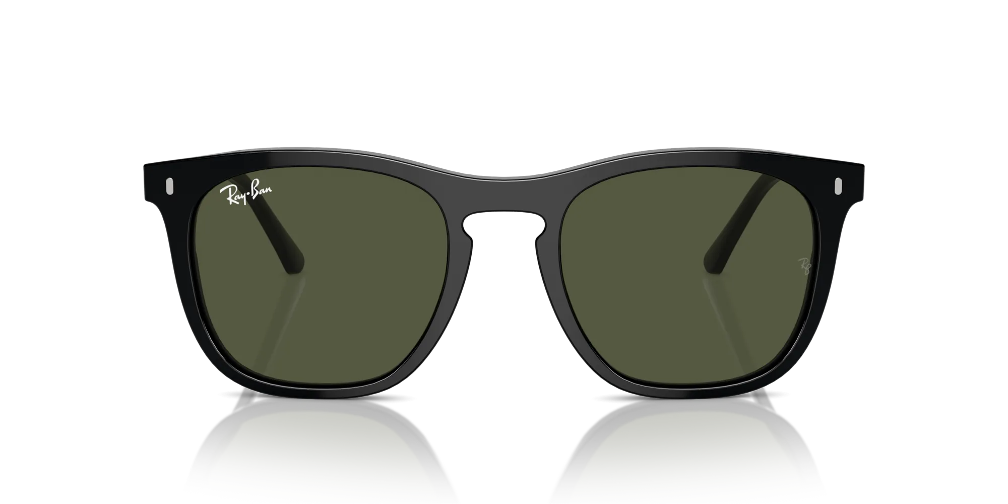 Ray - Ban RB2210 901/31 Occhiali da sole Acetato Nero Verde Squadrata Normale - immagine 3