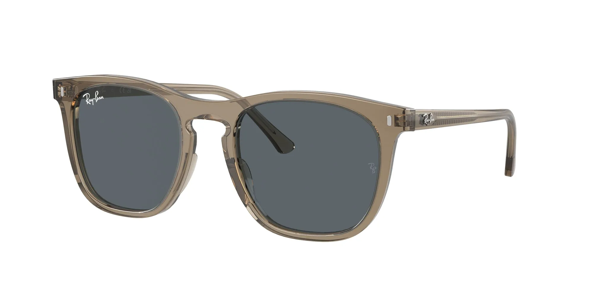 Ray - Ban RB2210 6765R5 Occhiali da sole Acetato Marrone Blu Squadrata Normale Antiriflesso - immagine 1