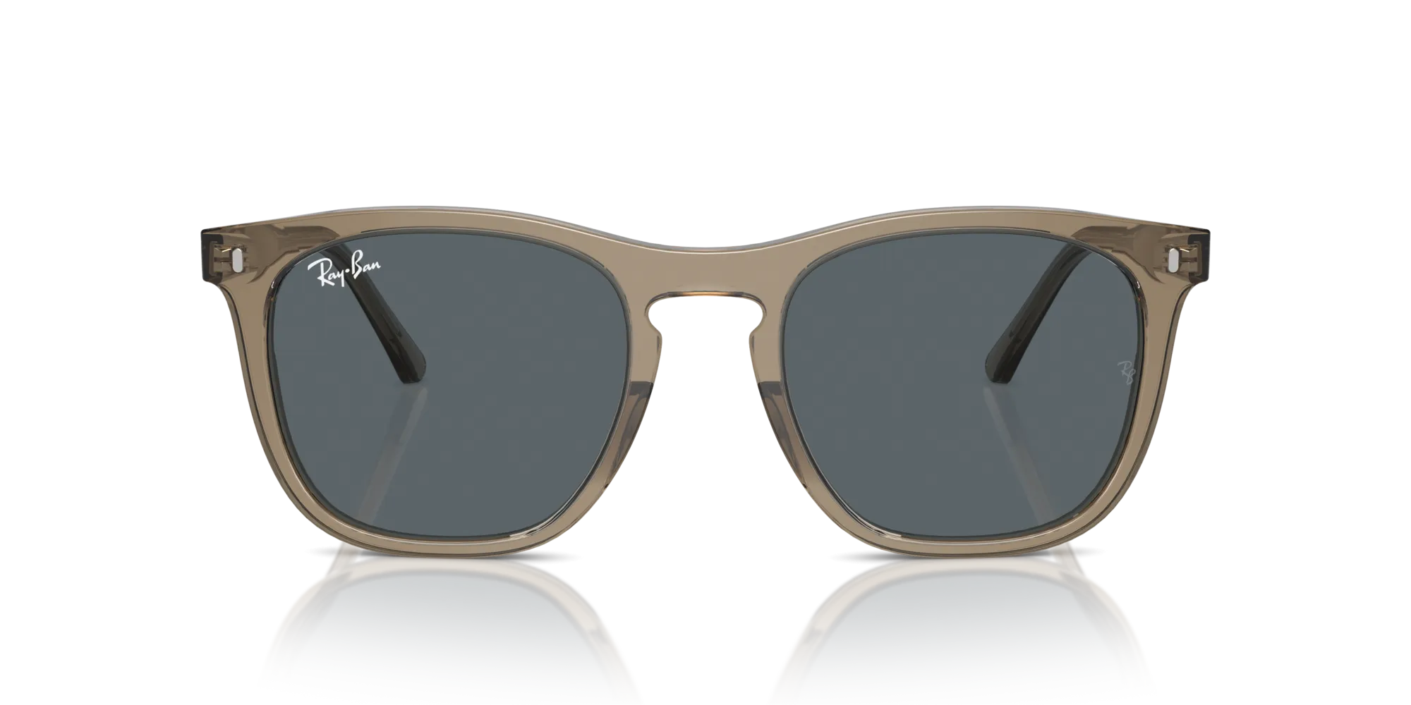 Ray - Ban RB2210 6765R5 Occhiali da sole Acetato Marrone Blu Squadrata Normale Antiriflesso - immagine 3