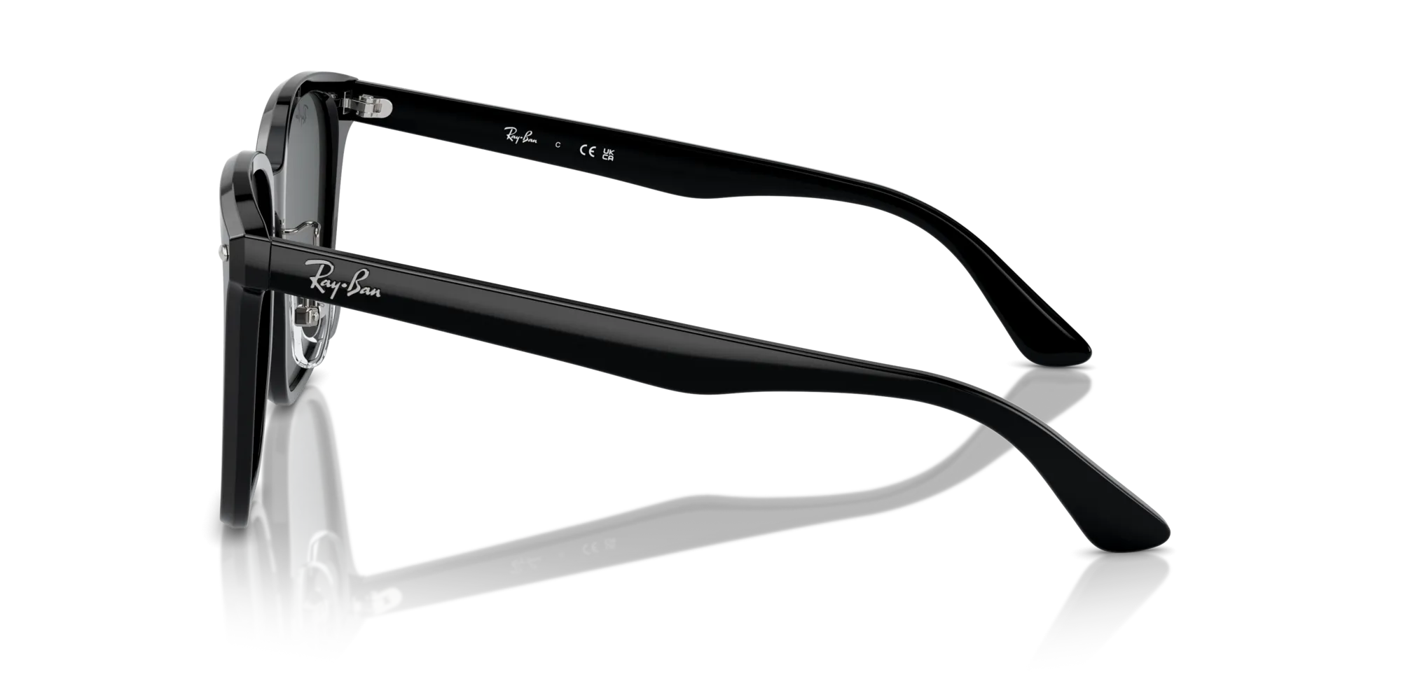 Ray - Ban RB2206D 901/87 Occhiali da sole Acetato Nero Grigio Squadrata Normale - immagine 4