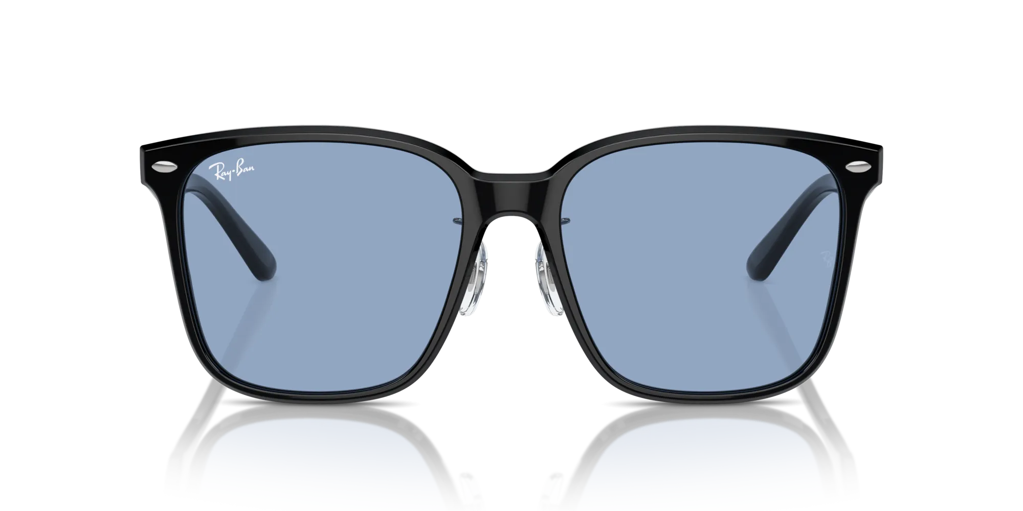 Ray - Ban RB2206D 901/72 Occhiali da sole Acetato Nero Blu Squadrata Normale - immagine 3