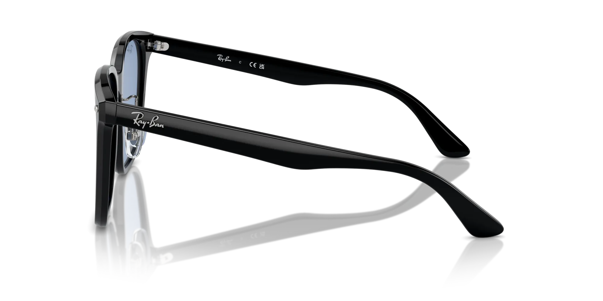 Ray - Ban RB2206D 901/72 Occhiali da sole Acetato Nero Blu Squadrata Normale - immagine 4