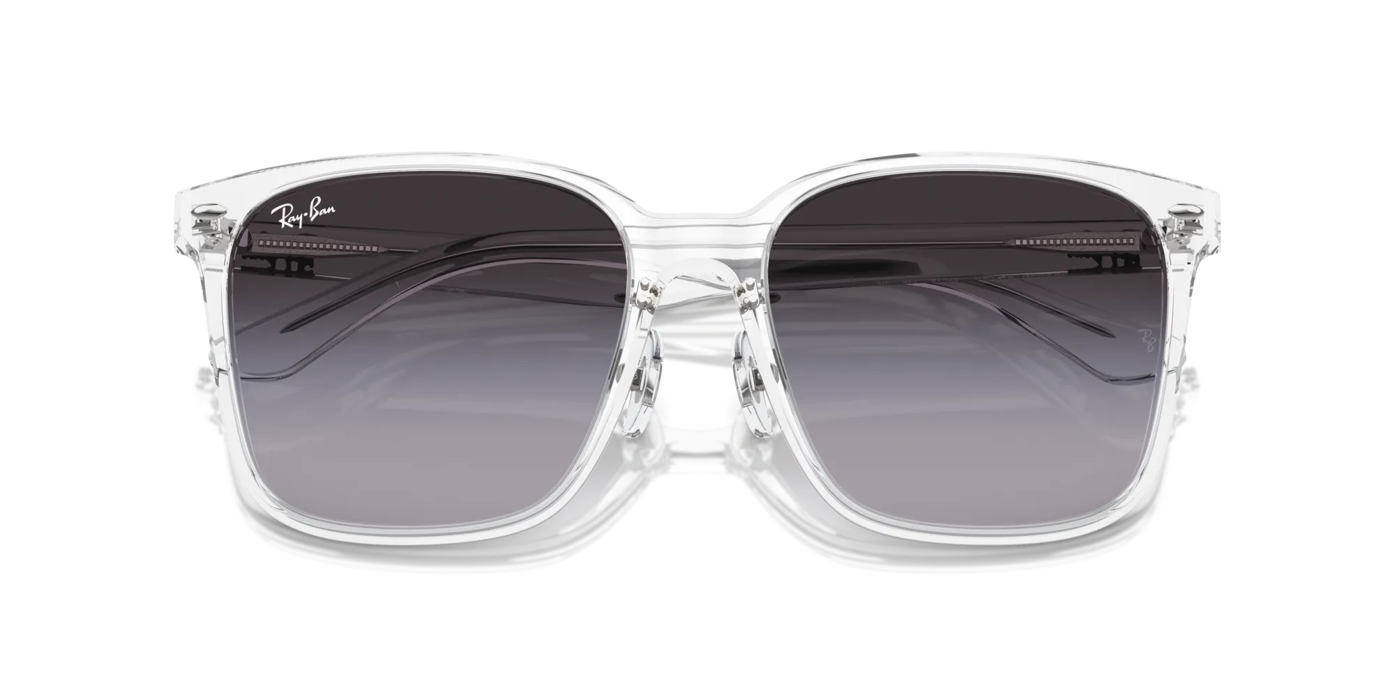 Ray - Ban RB2206D 64478G Occhiali da sole Acetato Trasparente Grigio Squadrata Normale Sfumato - immagine 2