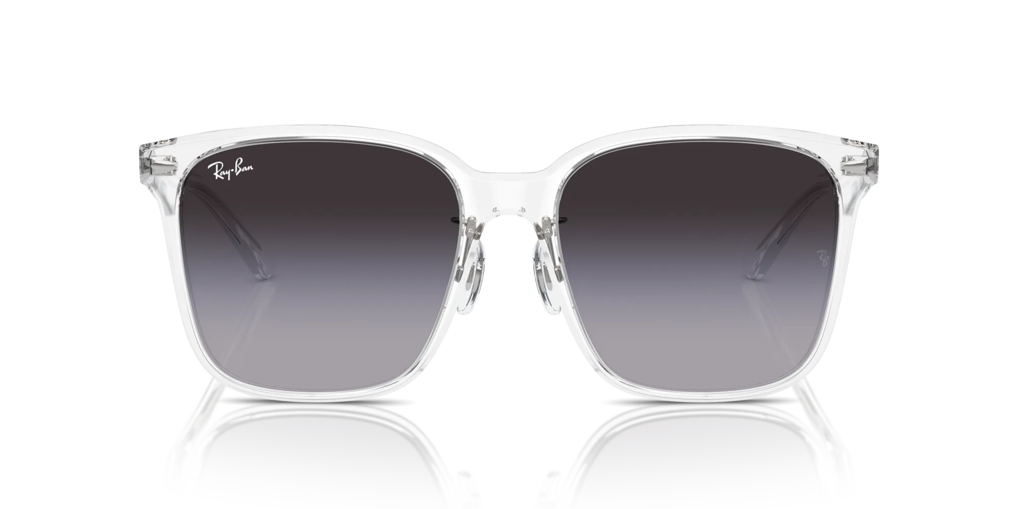Ray - Ban RB2206D 64478G Occhiali da sole Acetato Trasparente Grigio Squadrata Normale Sfumato - immagine 3