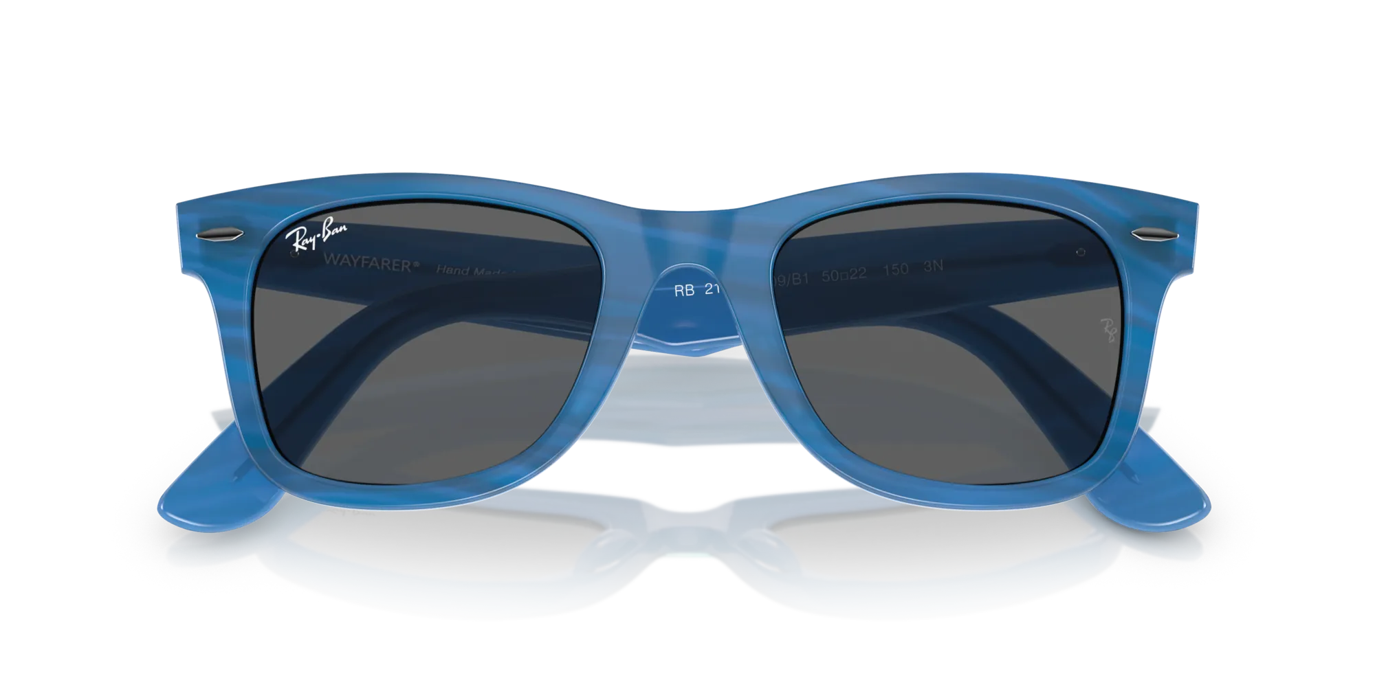 Ray - Ban RB2140 WAYFARER 1409B1 Occhiali da sole Acetato Blu Grigio Squadrata Normale - immagine 2