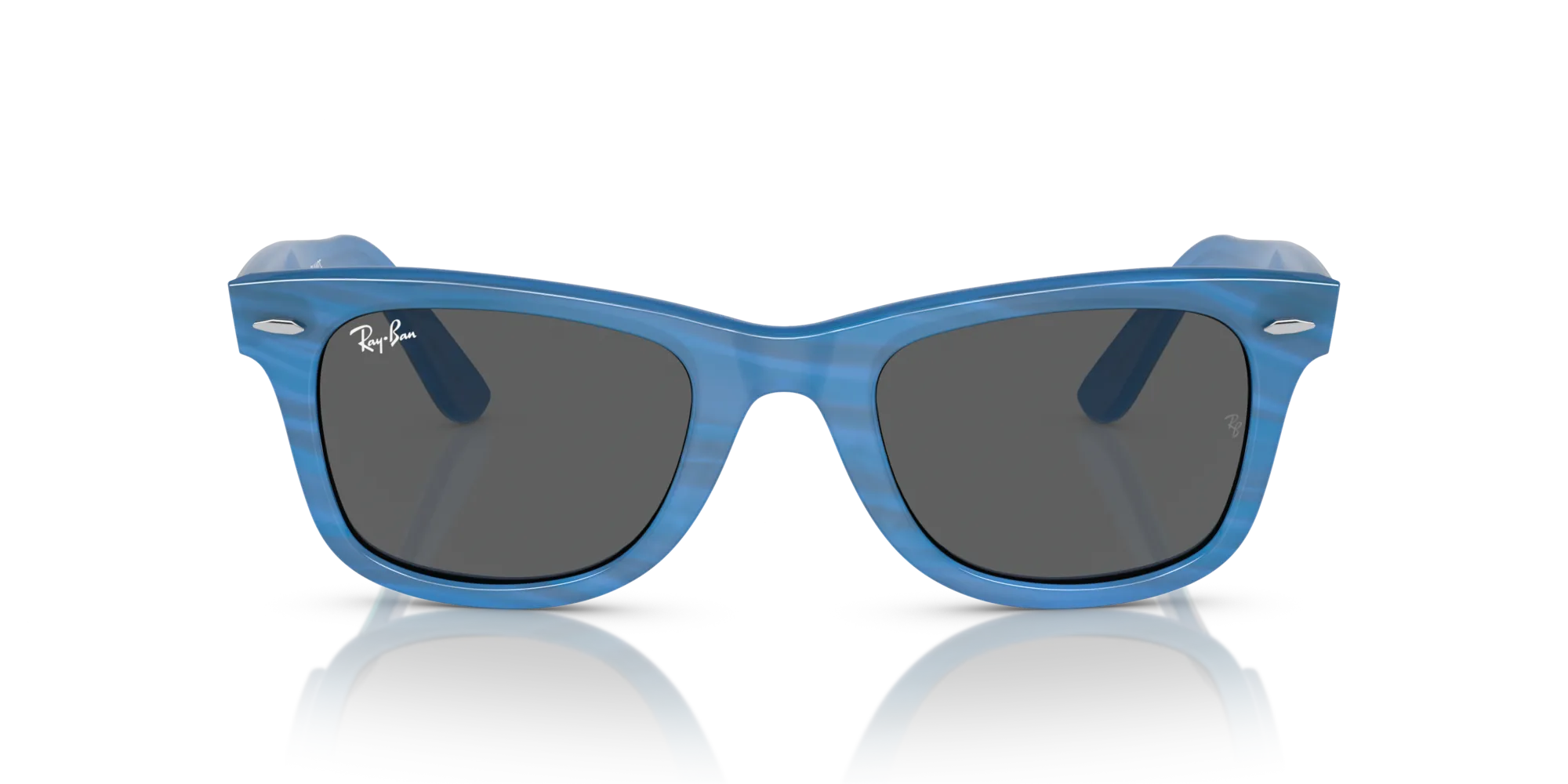 Ray - Ban RB2140 WAYFARER 1409B1 Occhiali da sole Acetato Blu Grigio Squadrata Normale - immagine 3