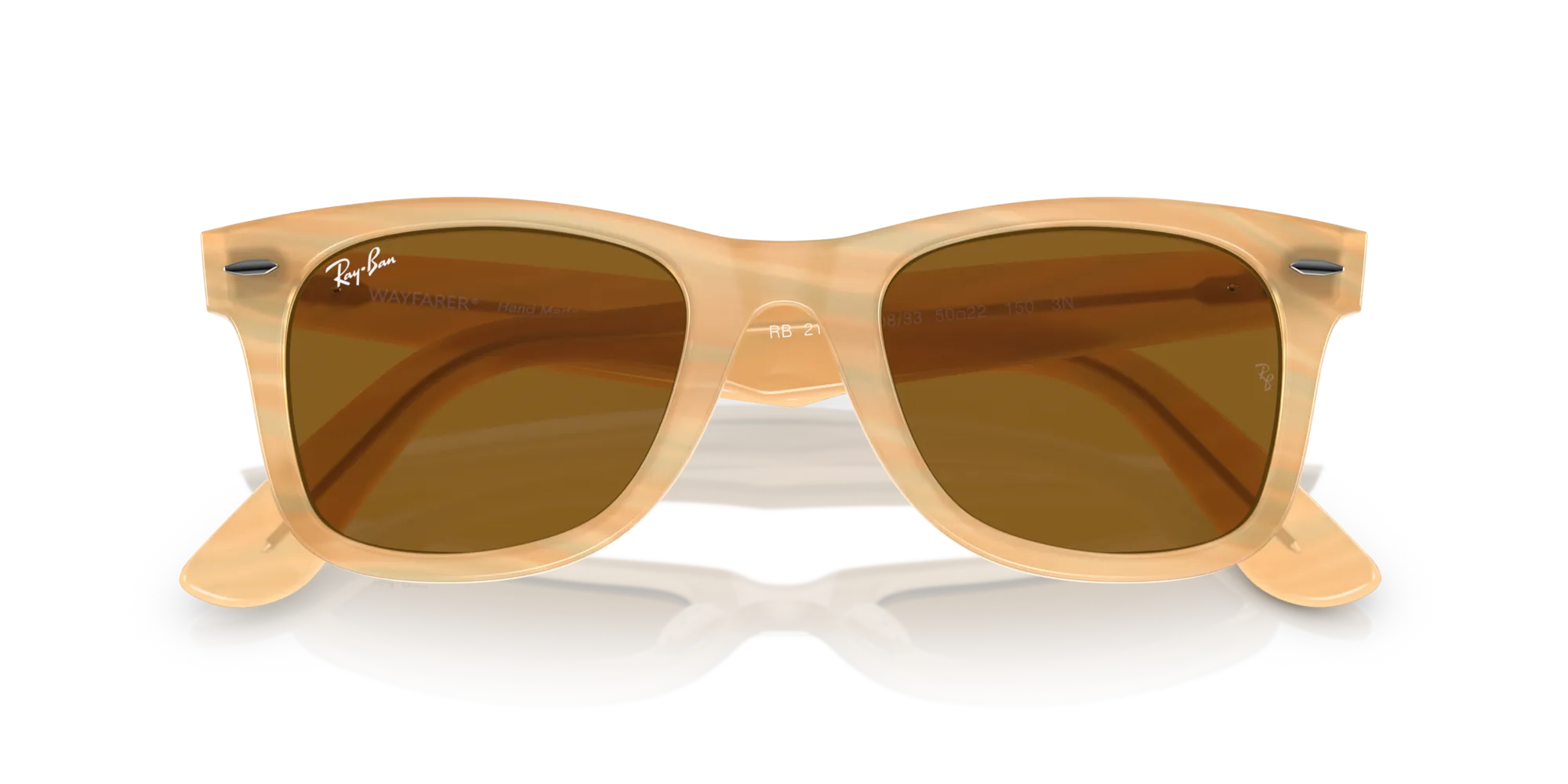 Ray - Ban RB2140 WAYFARER 140833 Occhiali da sole Acetato Marrone Marrone Squadrata Normale - immagine 2