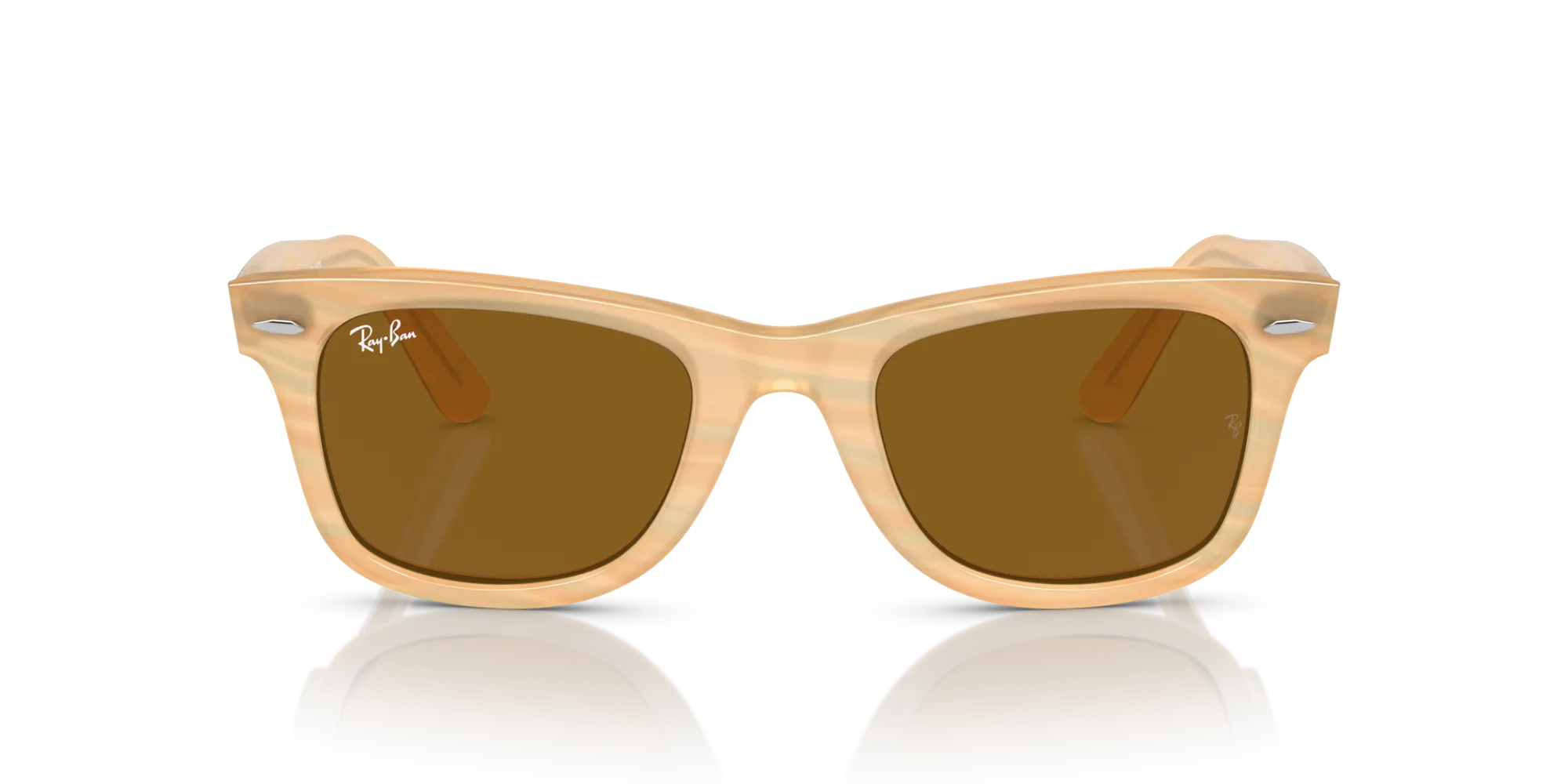 Ray - Ban RB2140 WAYFARER 140833 Occhiali da sole Acetato Marrone Marrone Squadrata Normale - immagine 3