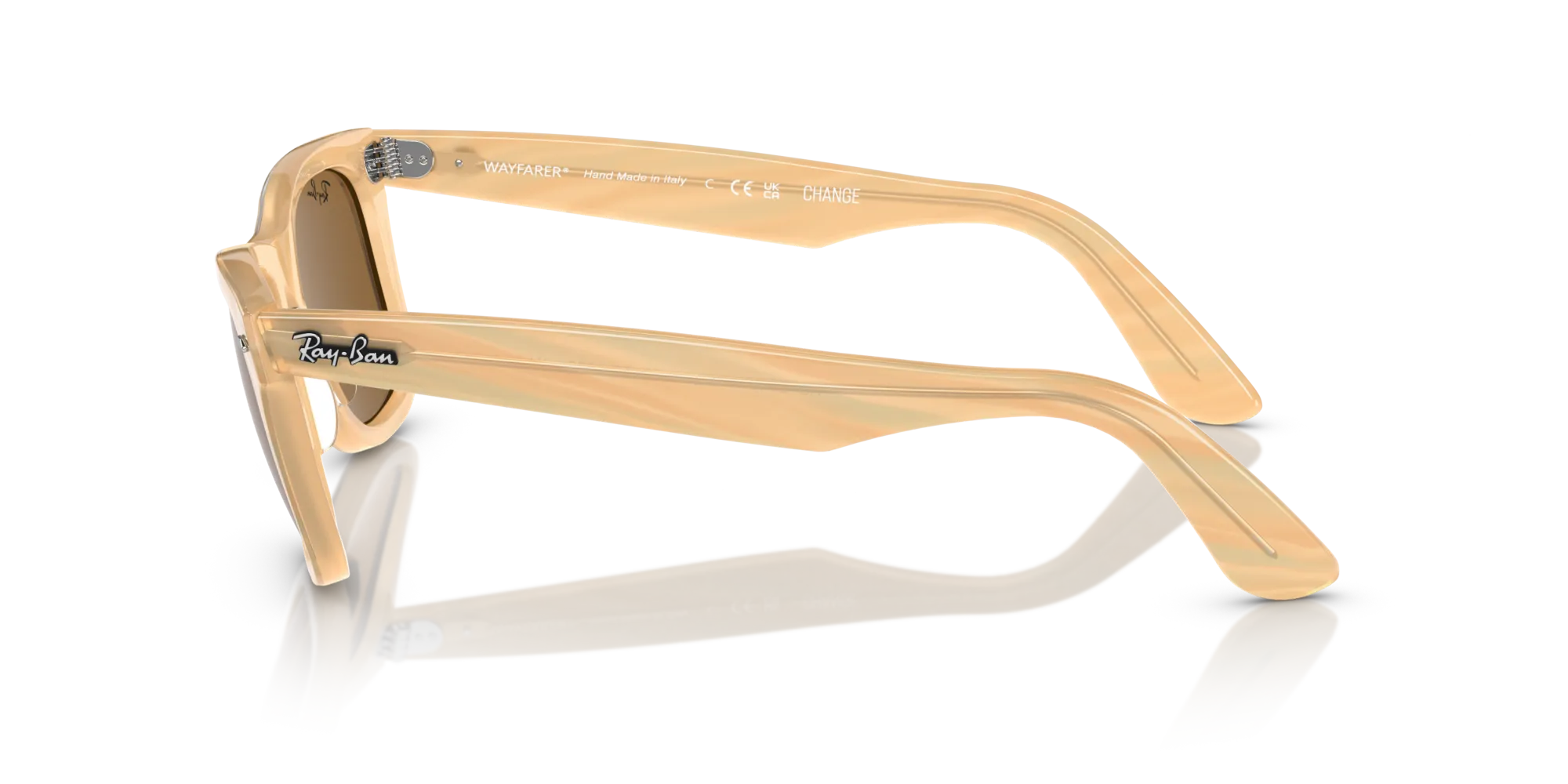 Ray - Ban RB2140 WAYFARER 140833 Occhiali da sole Acetato Marrone Marrone Squadrata Normale - immagine 4