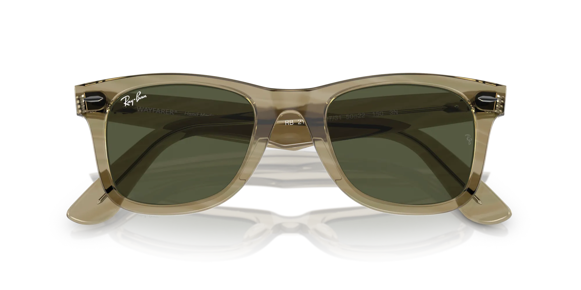 Ray - Ban RB2140 WAYFARER 138731 Occhiali da sole Acetato Grigio Verde Squadrata Normale - immagine 2