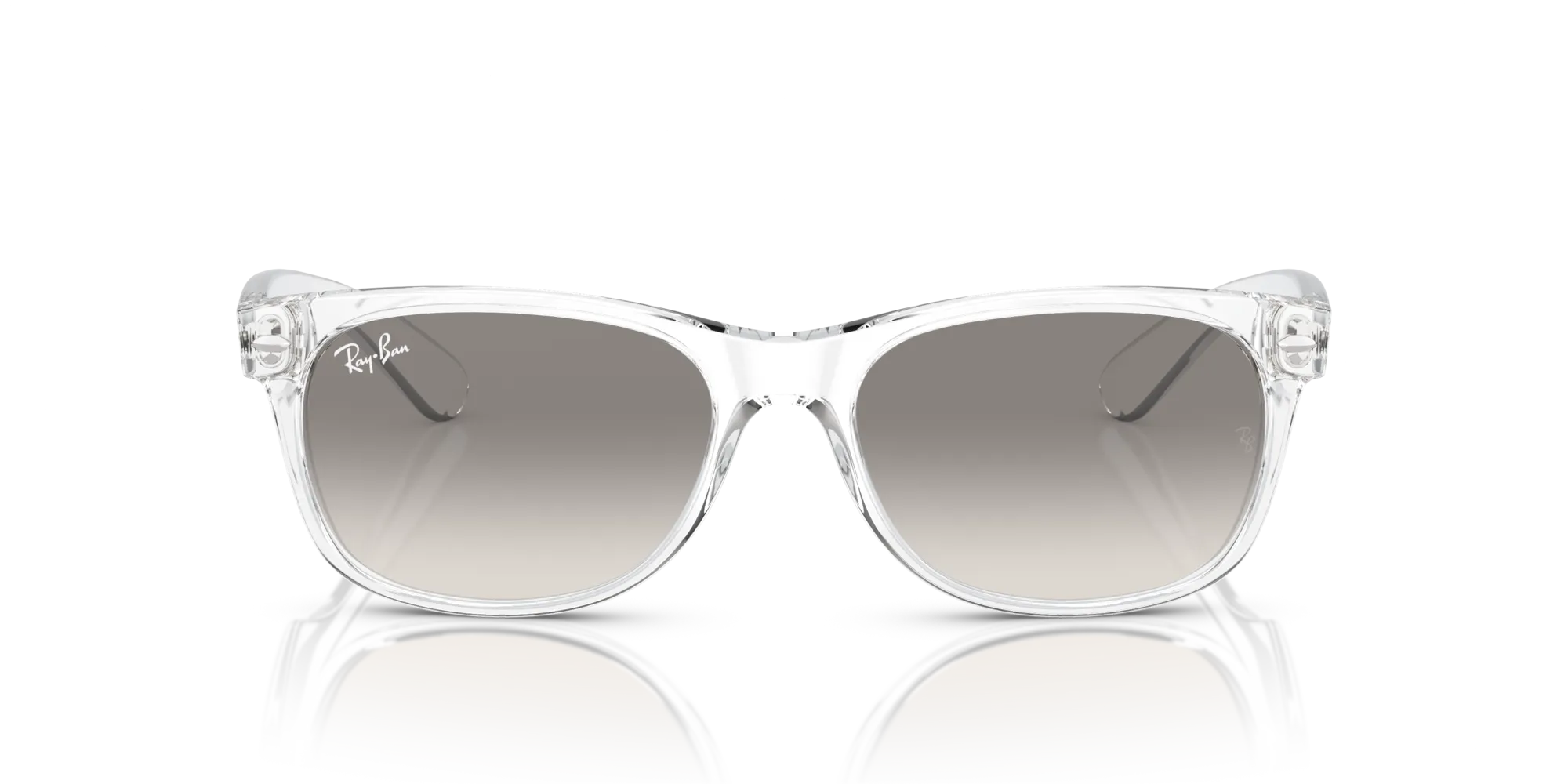 Ray - Ban RB2132 NEW WAYFARER 677432 Occhiali da sole Nylon Trasparente Grigio Squadrata Normale Sfumato - immagine 3