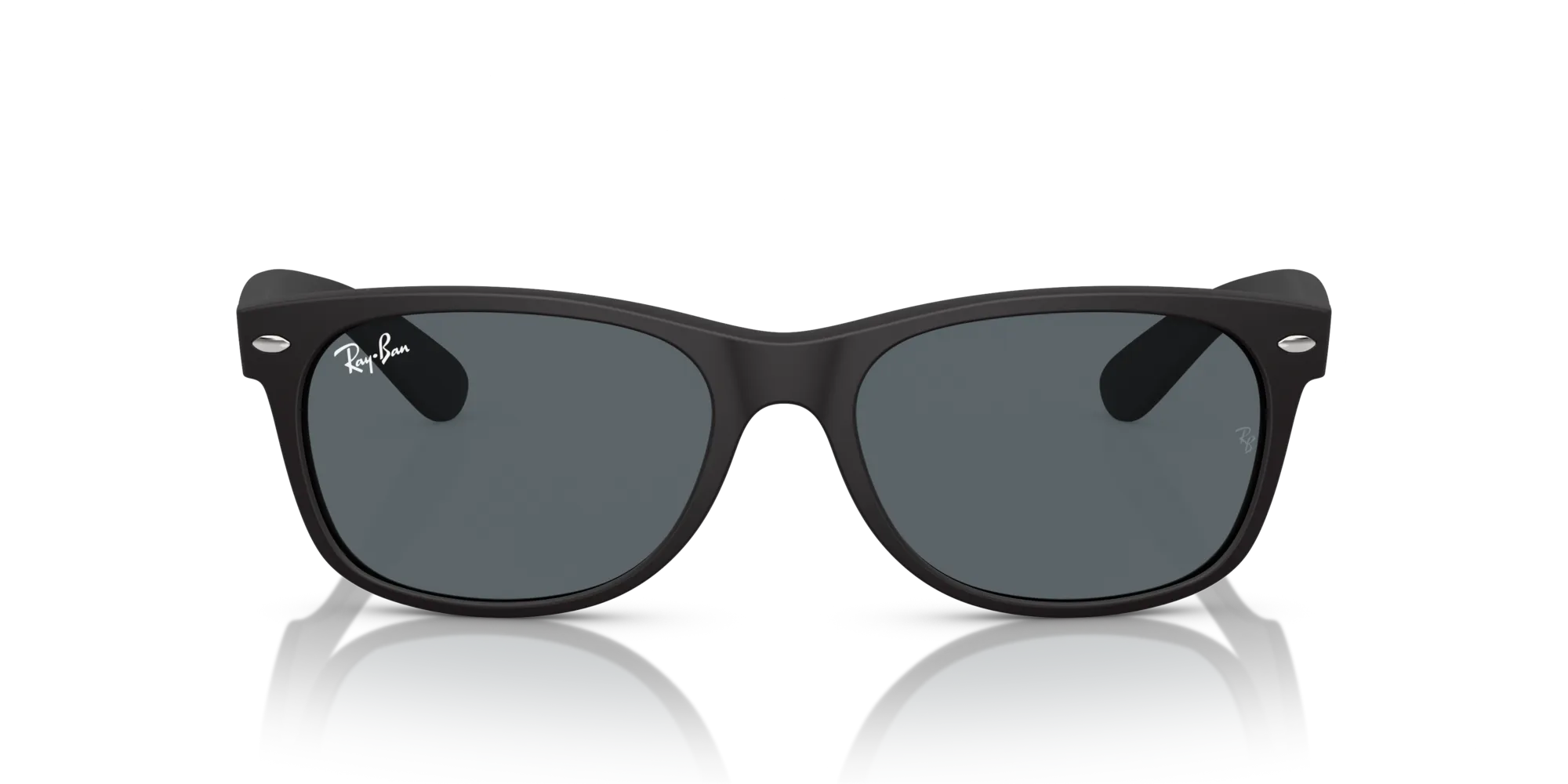Ray - Ban RB2132 NEW WAYFARER 622/R5 Occhiali da sole Nylon Nero Blu Squadrata Normale Antiriflesso - immagine 3