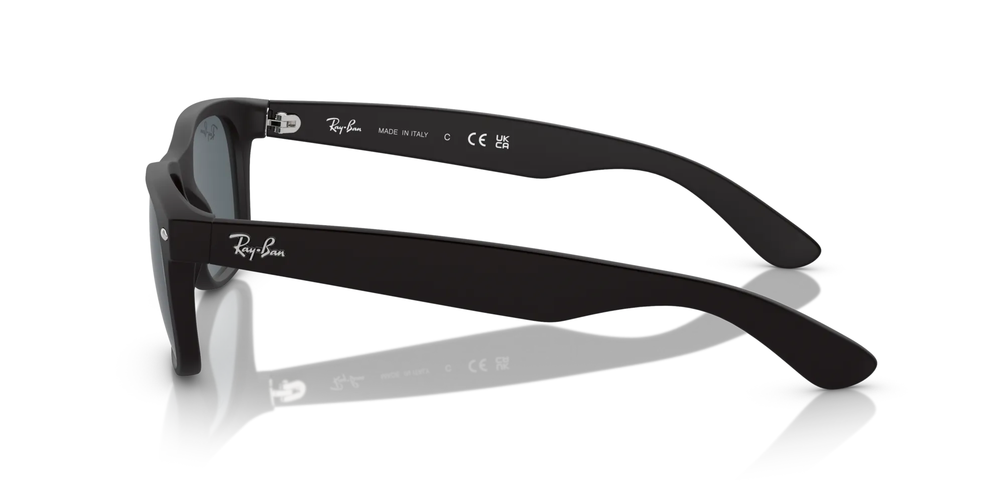 Ray - Ban RB2132 NEW WAYFARER 622/R5 Occhiali da sole Nylon Nero Blu Squadrata Normale Antiriflesso - immagine 4